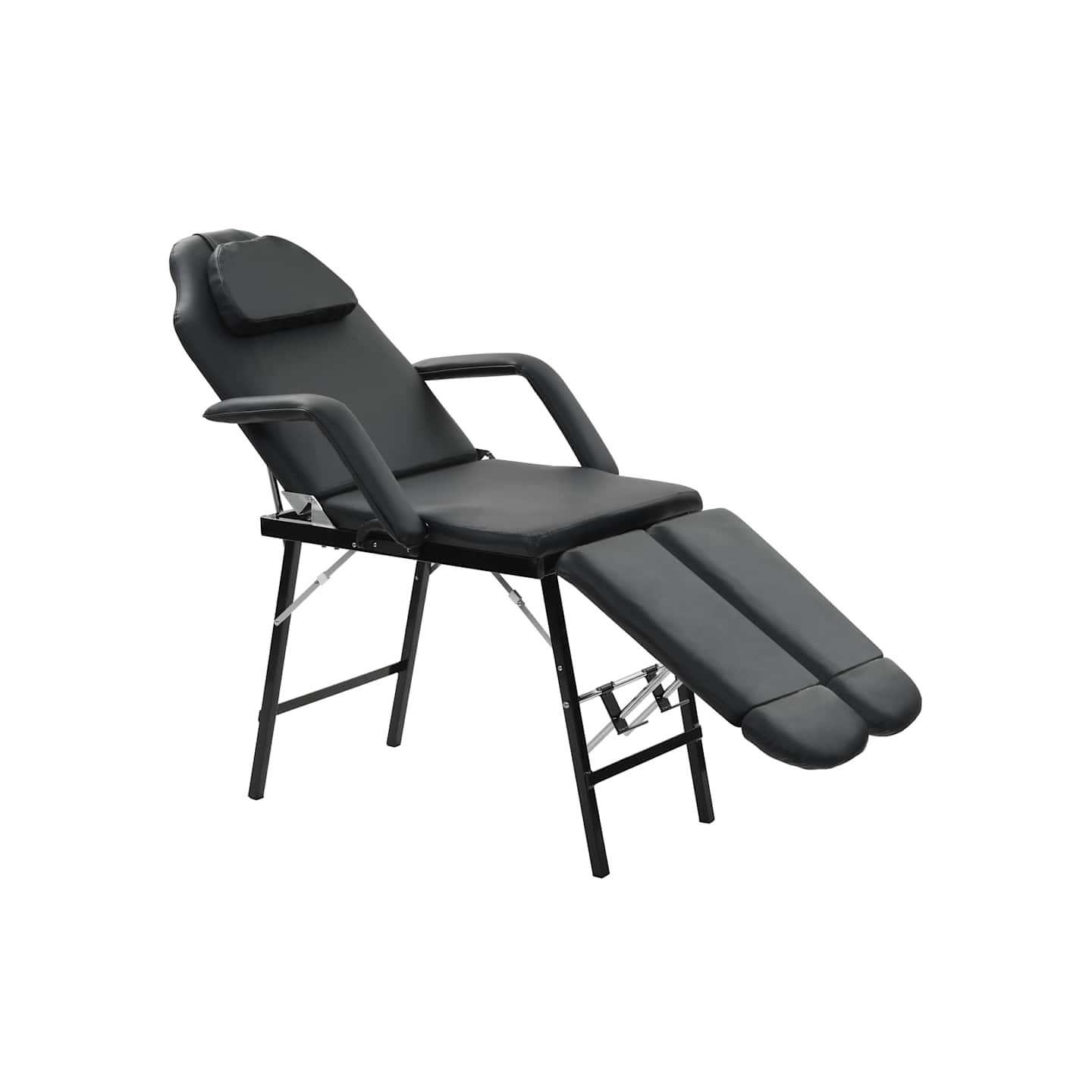 Fauteuil de massage pour traitement facial Simili-cuir Noir