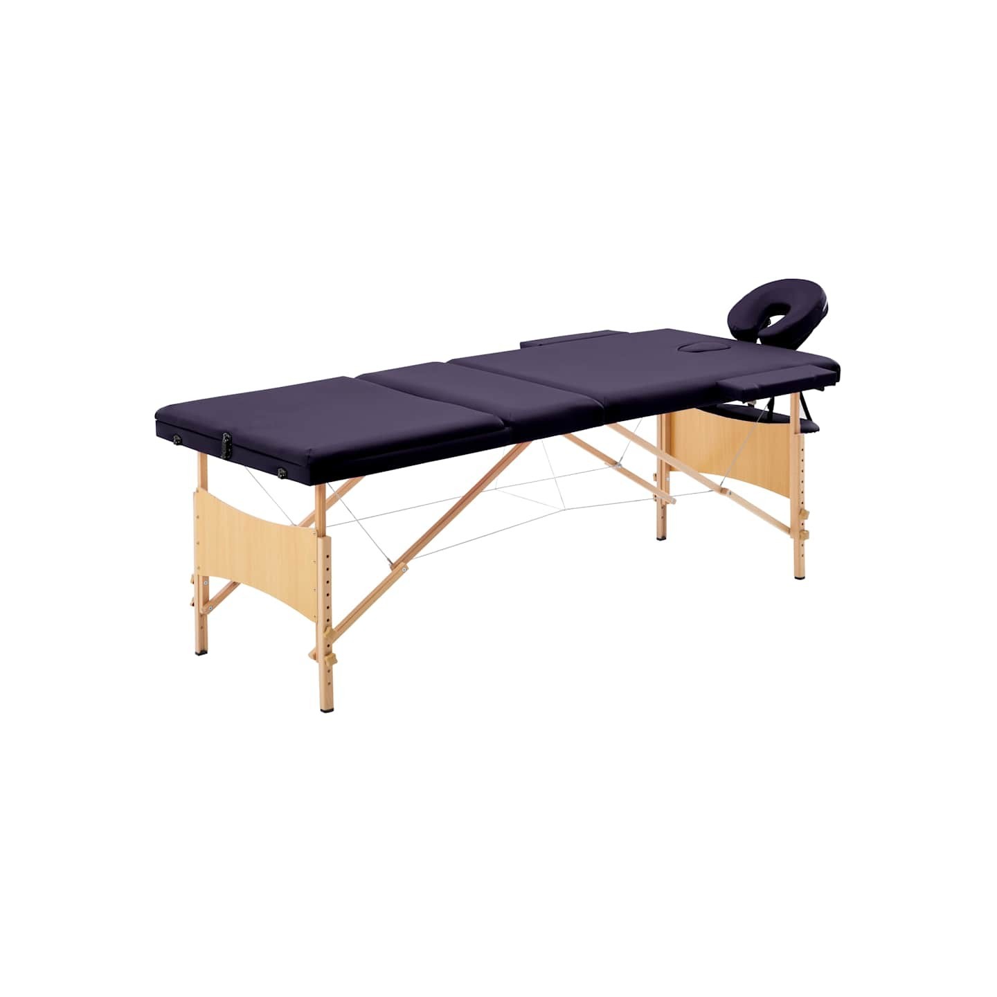 Table de massage pliable 3 zones Bois Violet