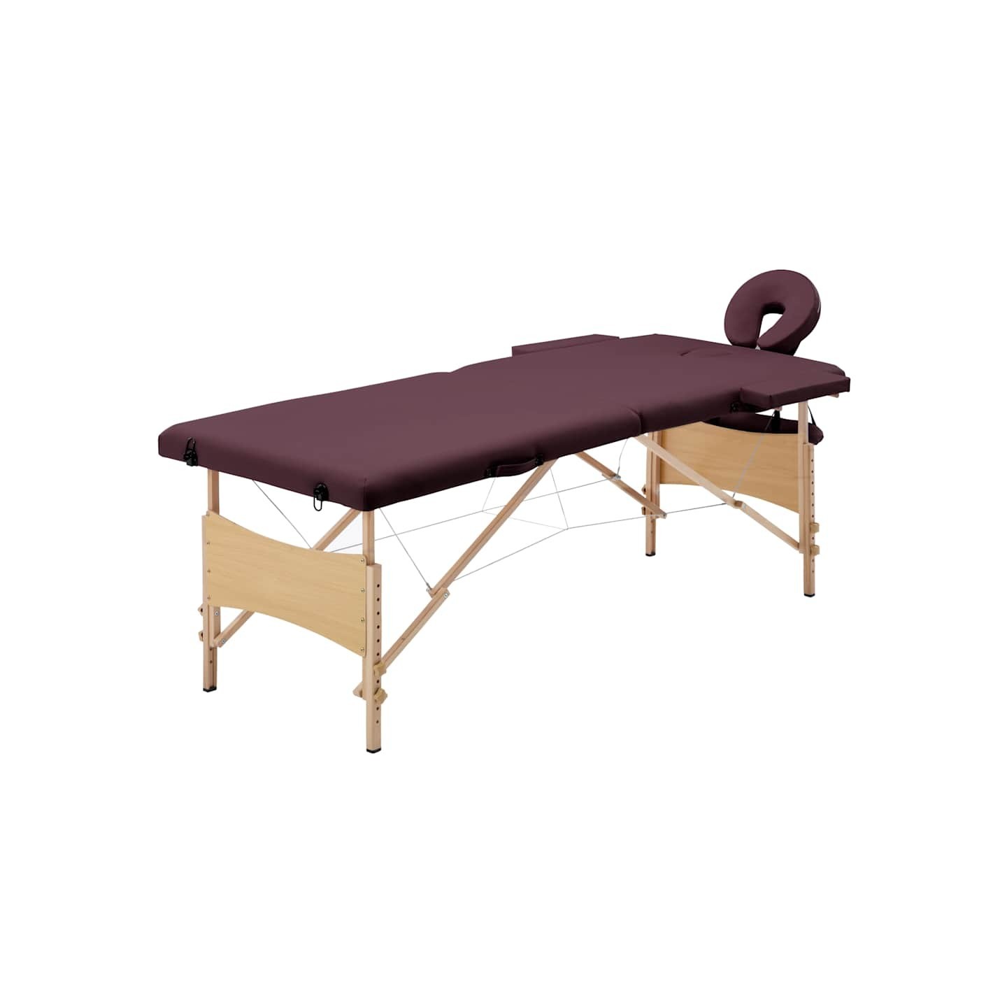 Table de massage pliable 2 zones Violet vin