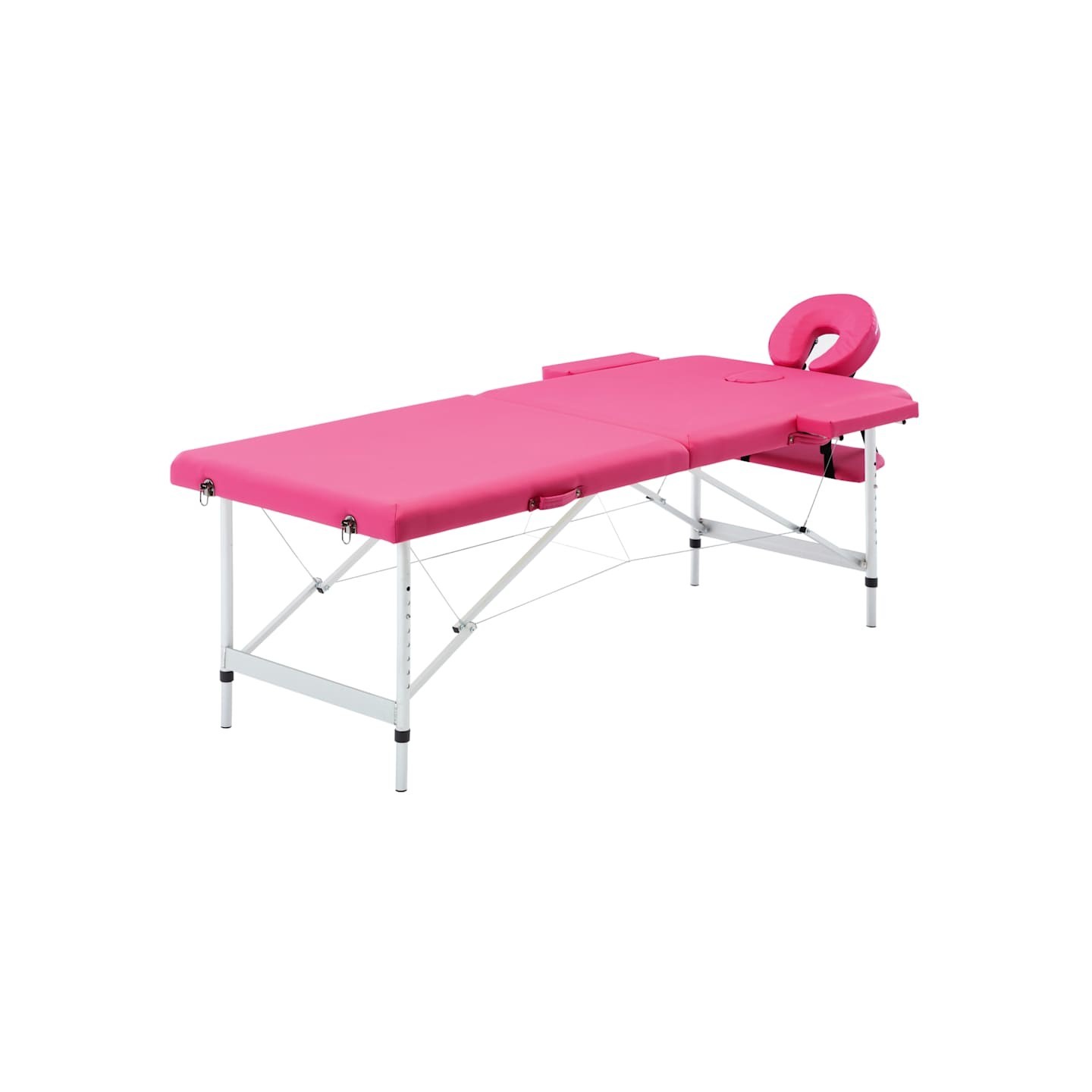 Table de massage pliable 2 zones Aluminium Rose
