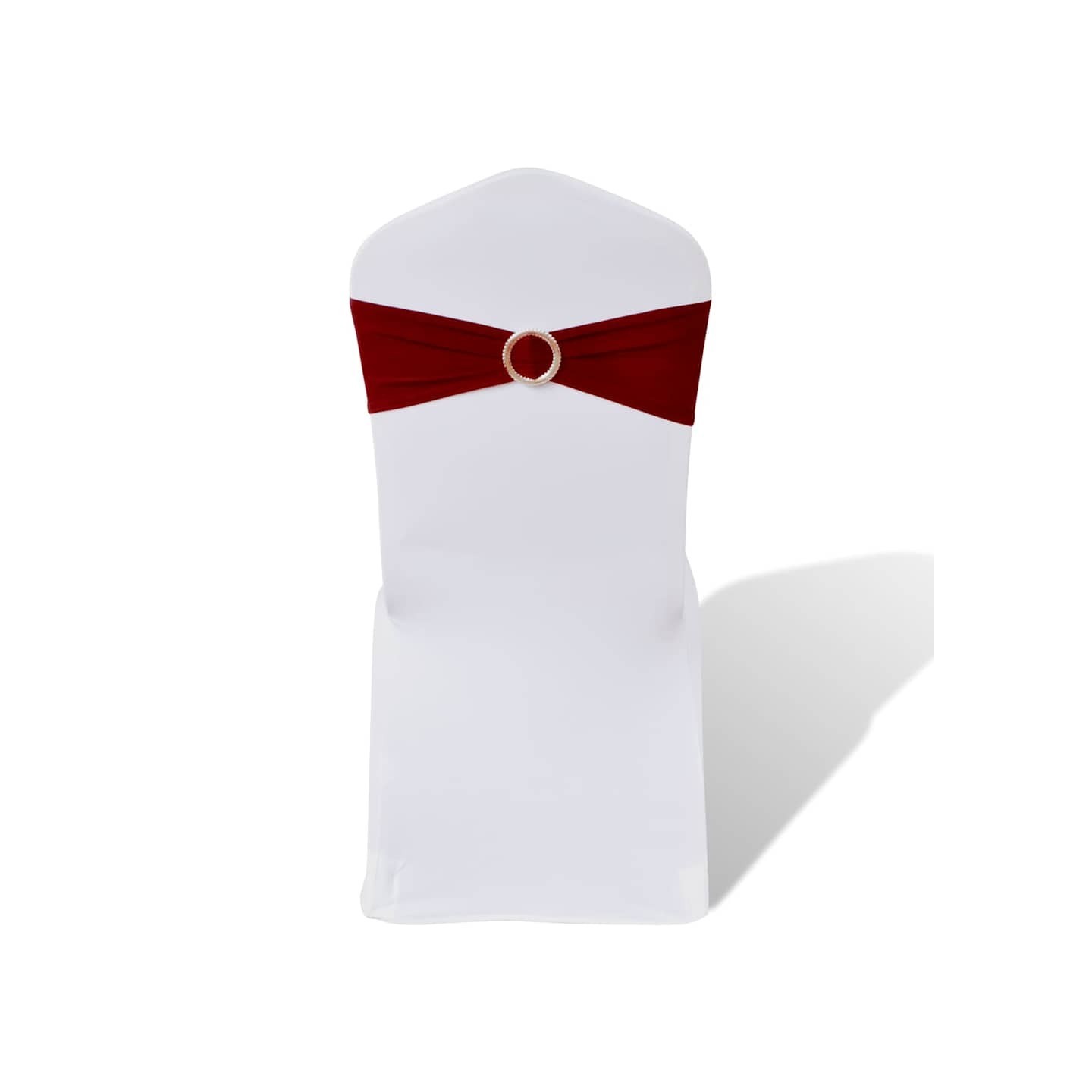 Ruban décoratif élastique avec boucle de chaise 25 pcs Bordeaux