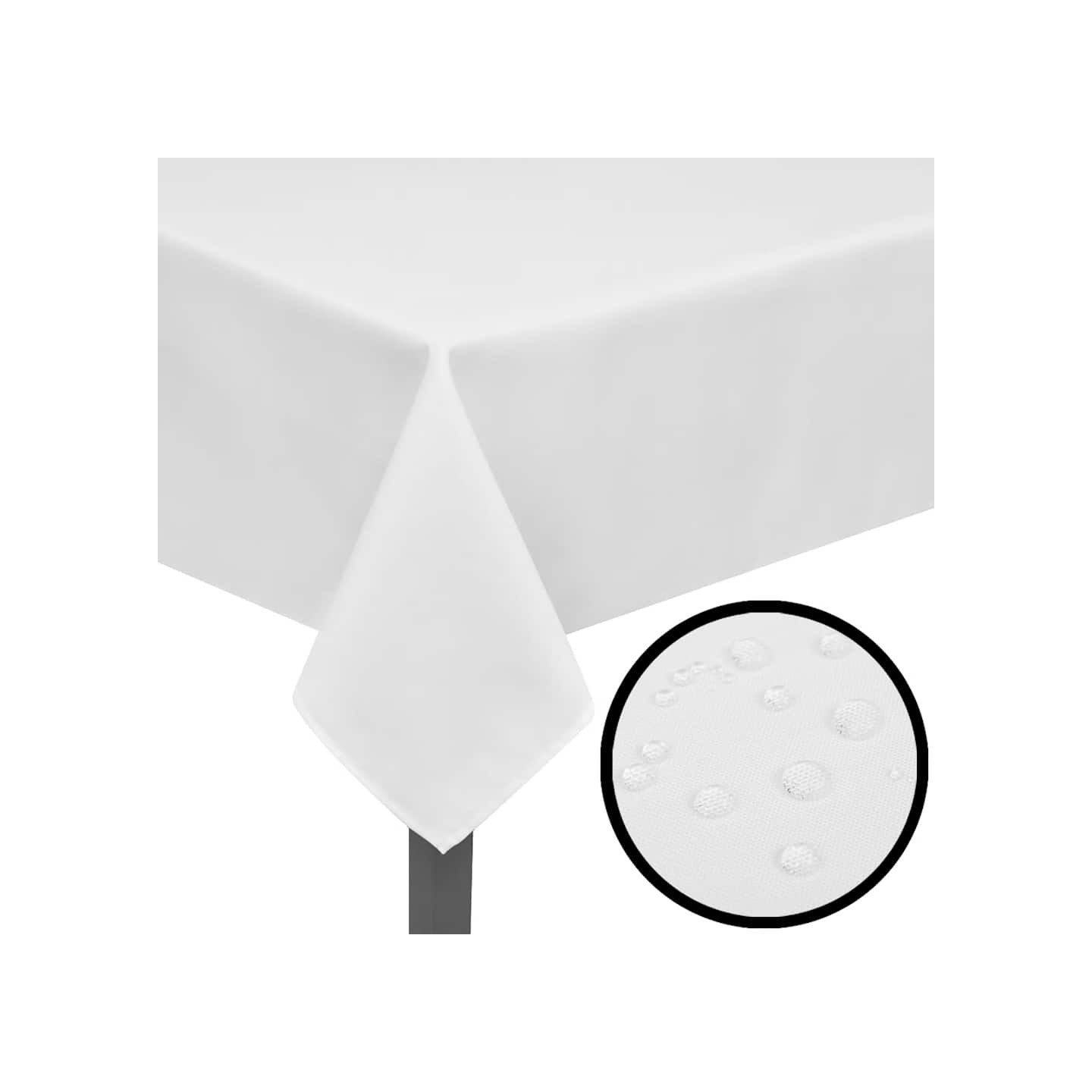 Nappes de table 5 pcs Blanc 130x130 cm