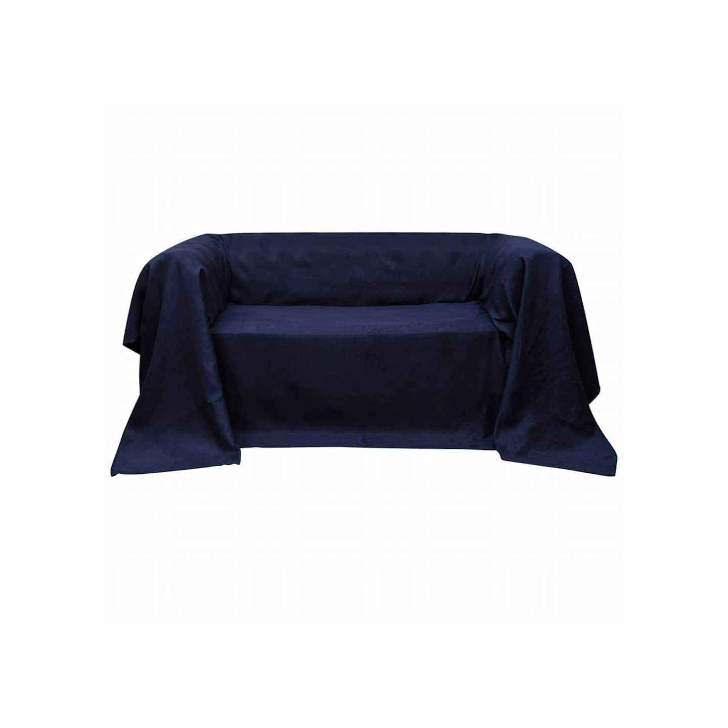 Housse de canapé Micro-suède Bleu marine 210x280 cm