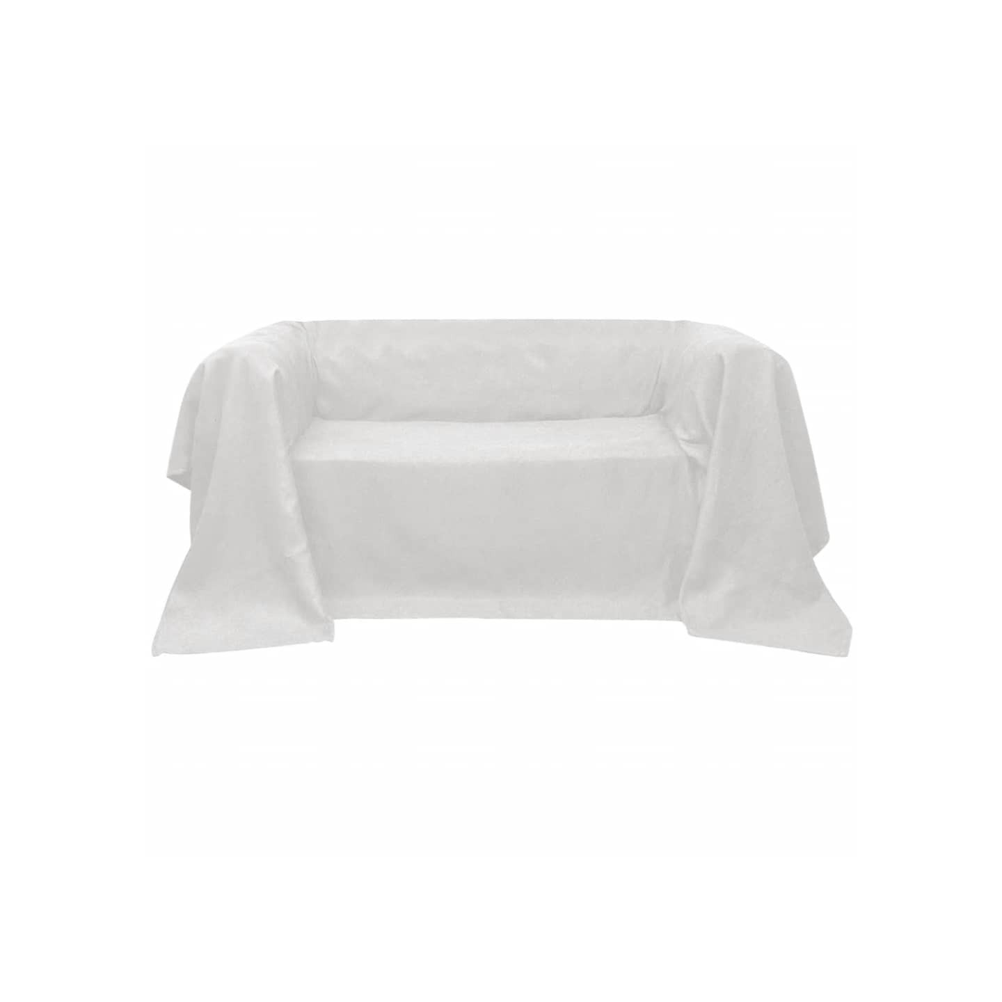 Housse de canapé Micro-suède Crème 270x350 cm