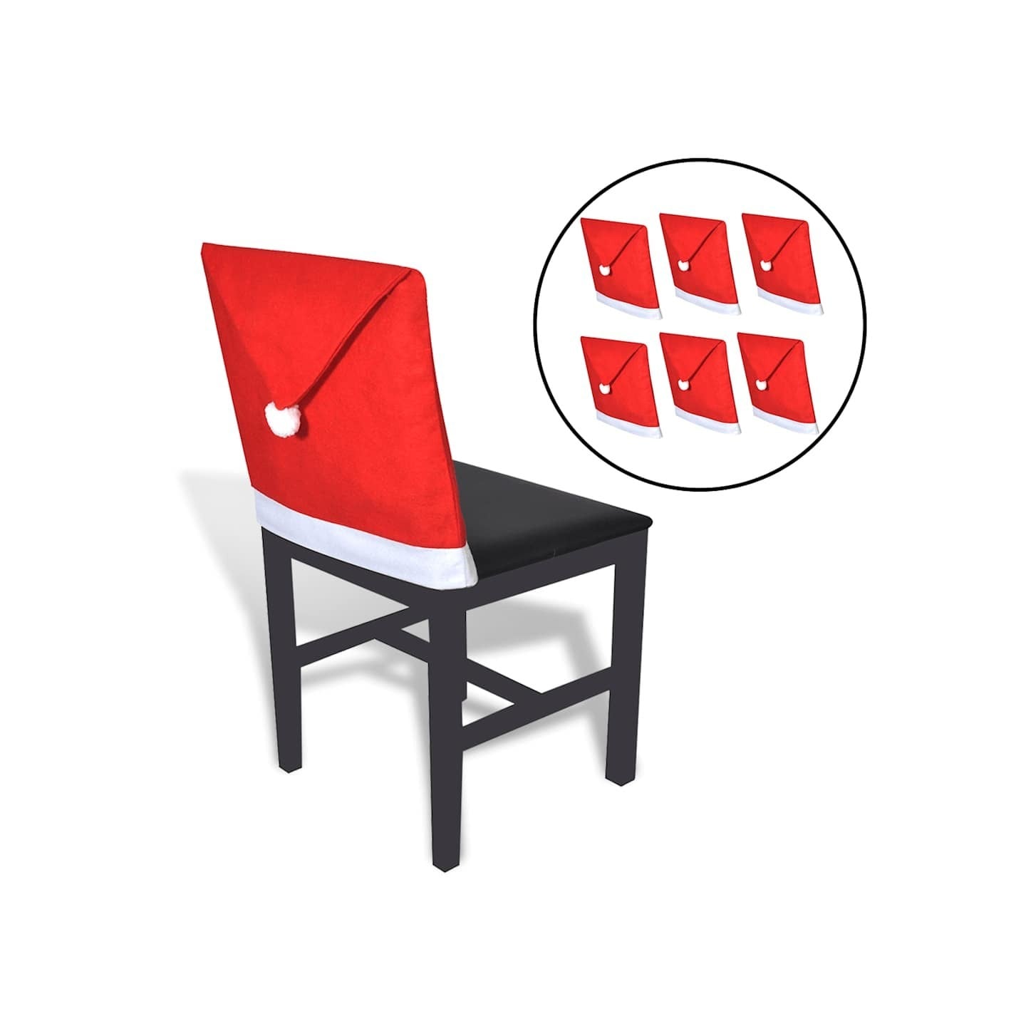 Housses de dossier de chaise 6 pcs Bonnet de Père Noël