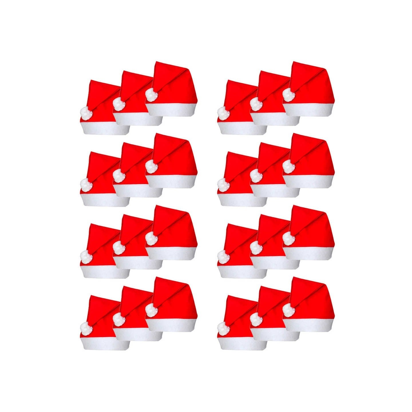 Bonnets de Père Noël 24 pcs