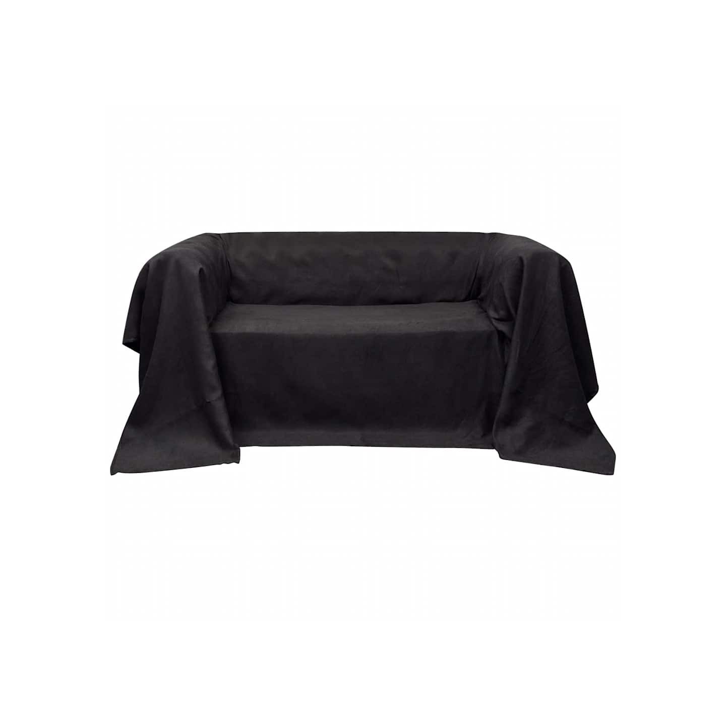 Housse de canapé Micro-suède Anthracite 270x350 cm