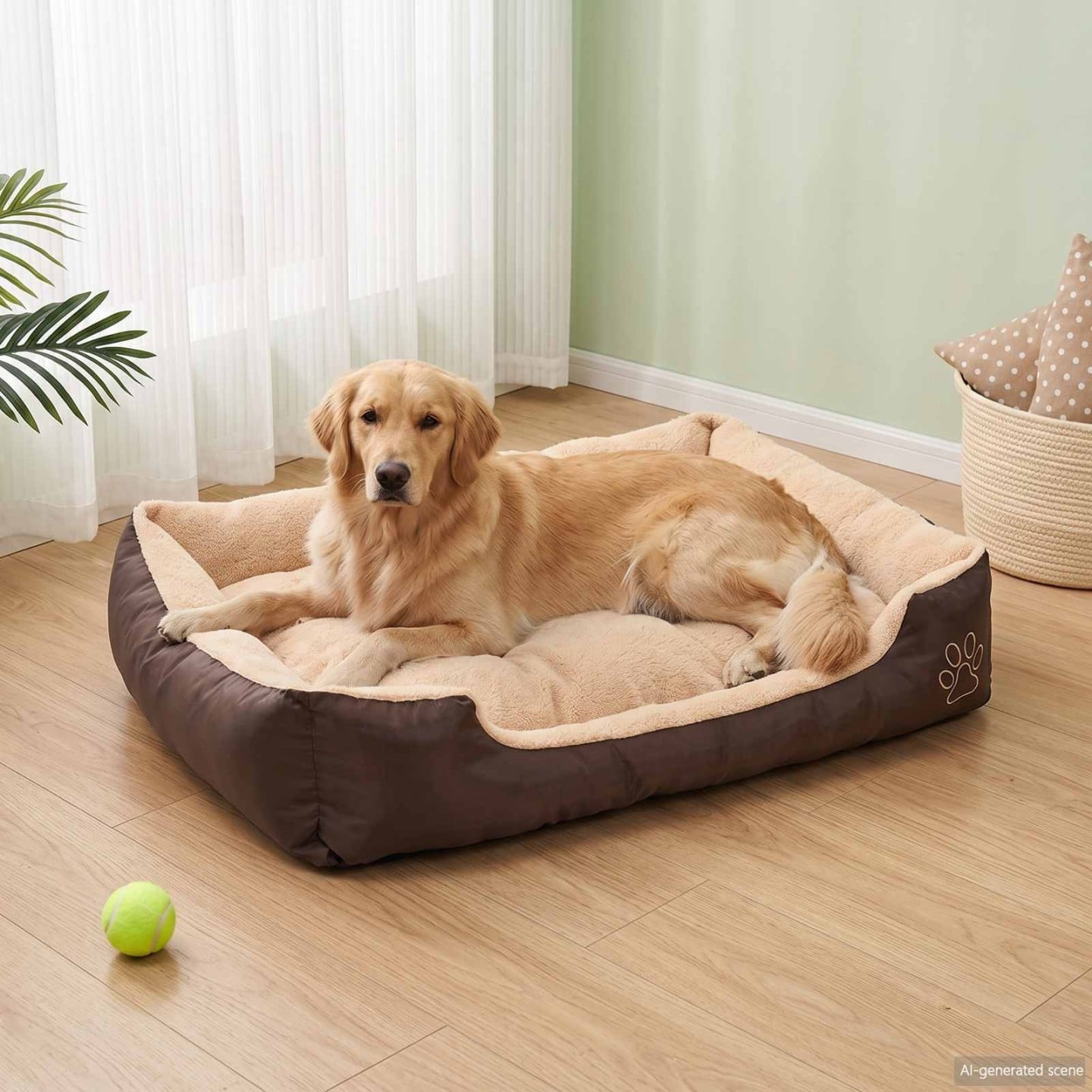 Lit pour chiens Marron et beige XXL