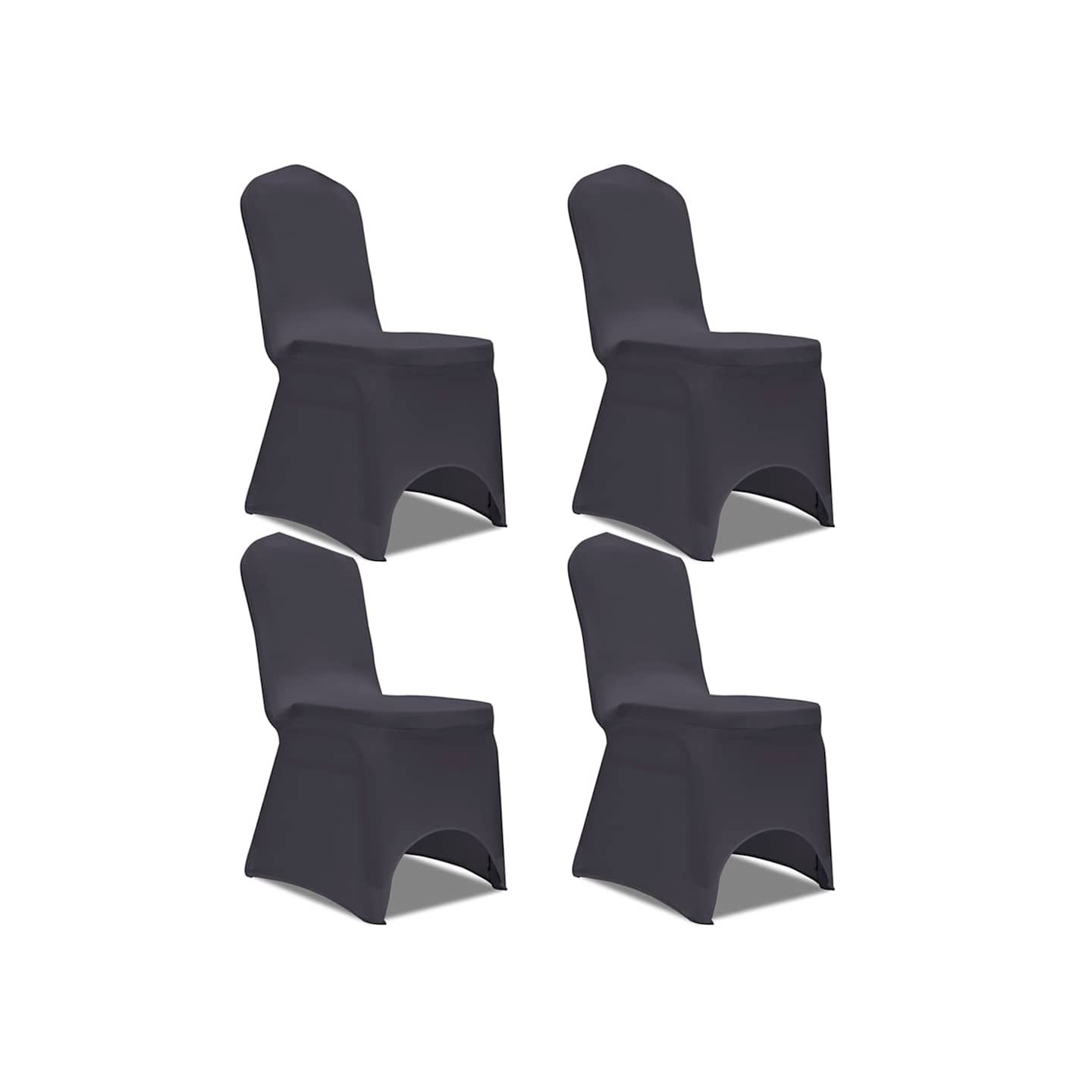 Housse de chaise extensible 4 pcs Anthracite