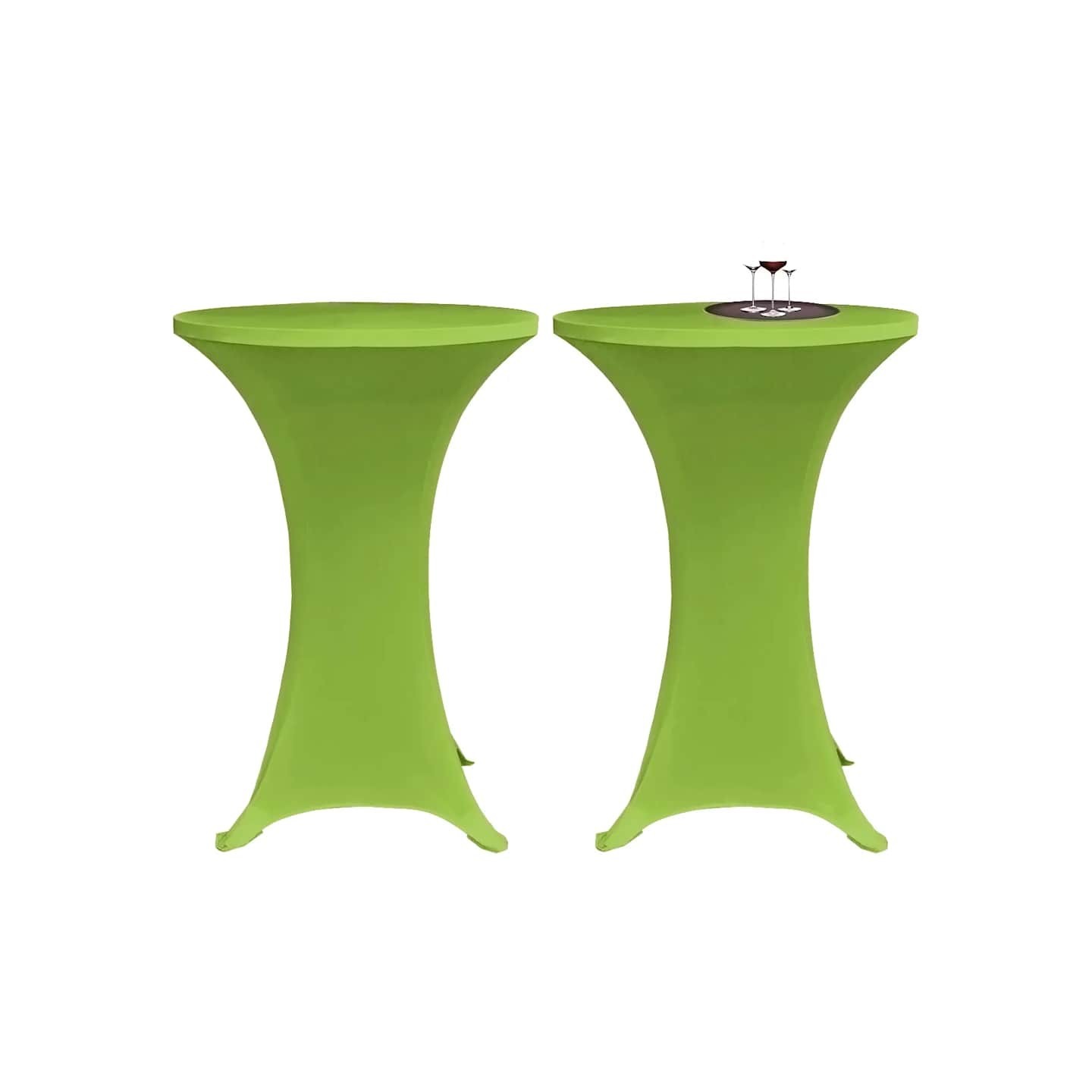 Housse de table extensible 2 pcs 60 cm Verte