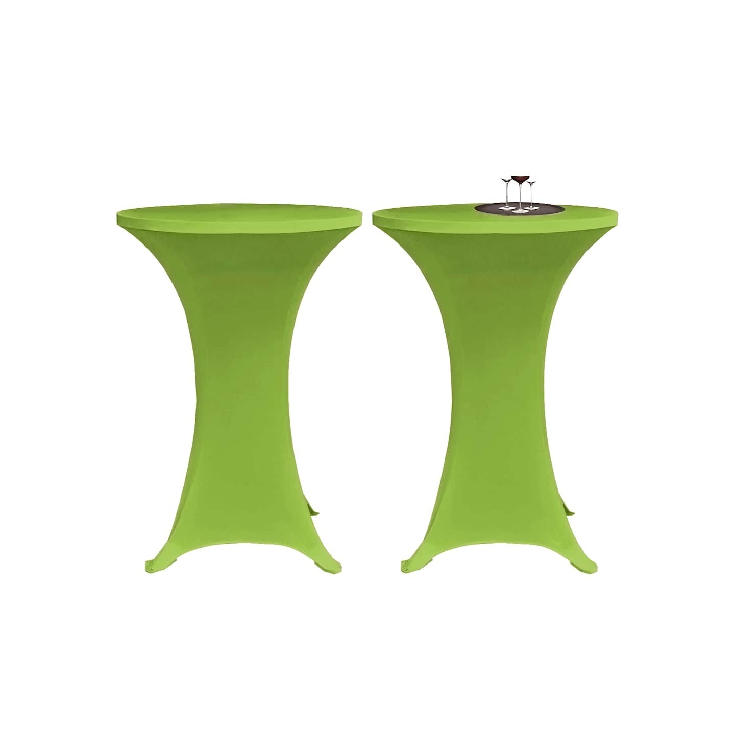 Housse de table extensible 2 pcs 70 cm Verte