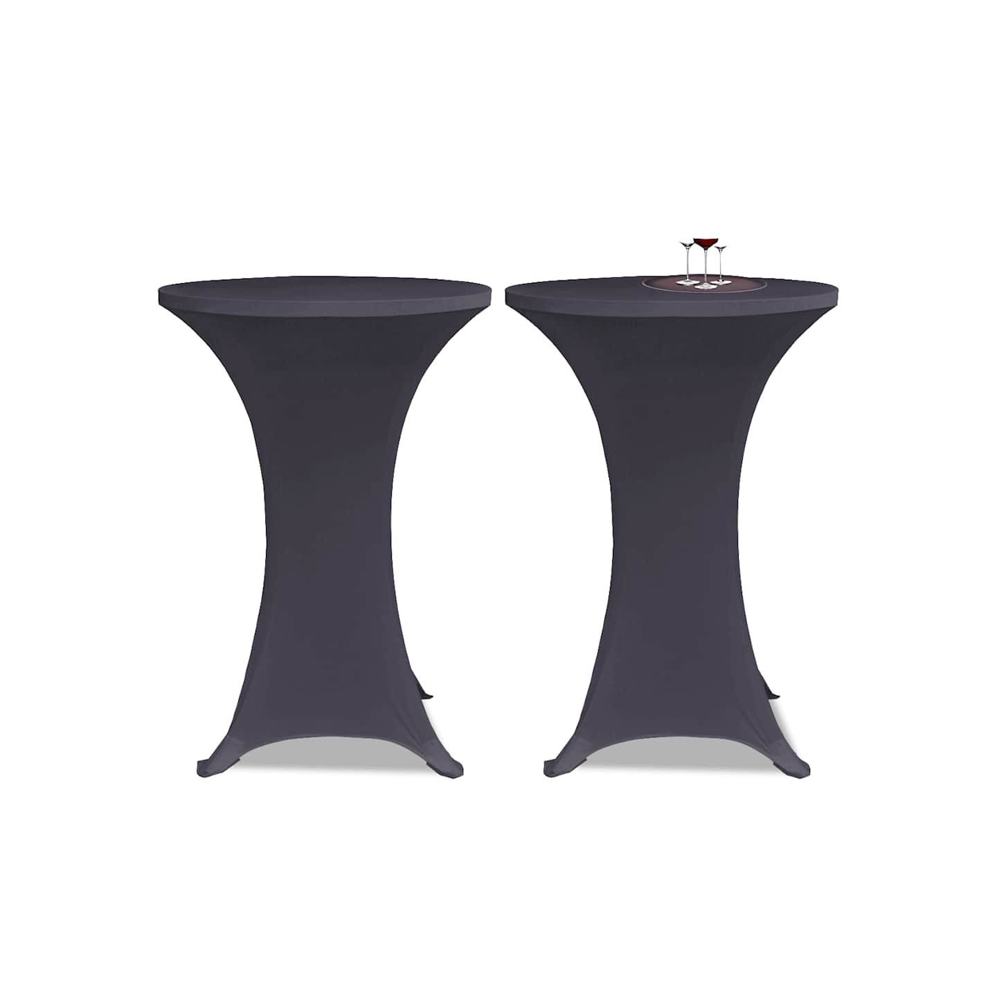 Housse de table extensible 60 cm 2 pcs Anthracite