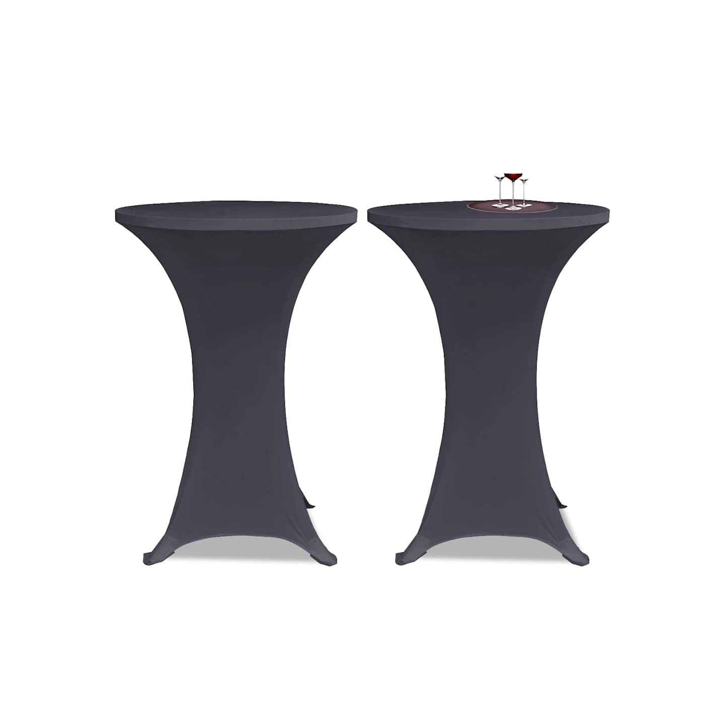 Housse de table extensible 2 pcs 70 cm Anthracite
