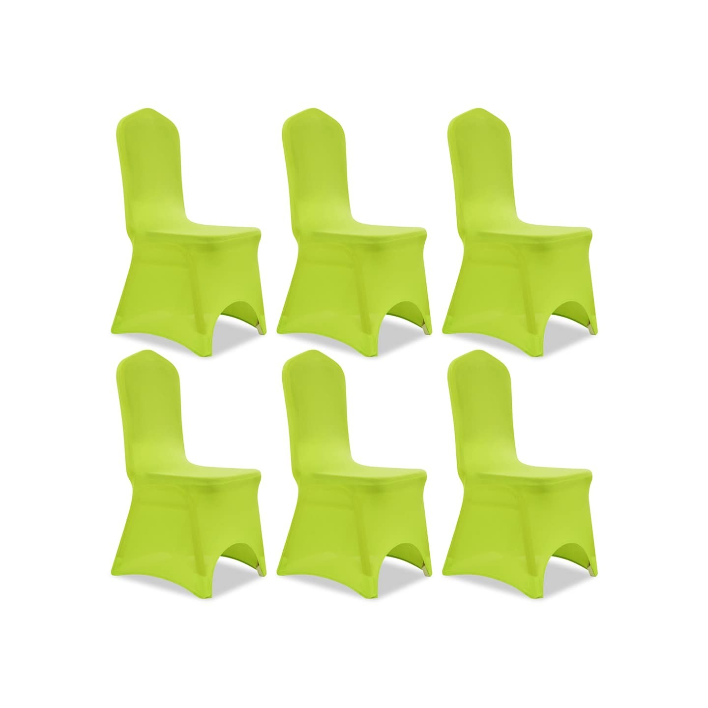 Housse de chaise extensible 6 pcs vert