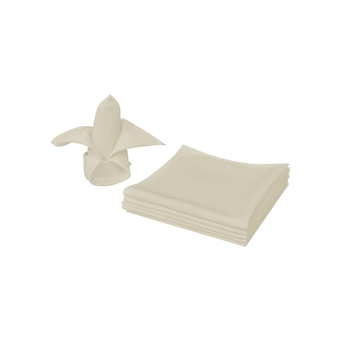 Serviettes de table 10 pcs Crème 50x50 cm