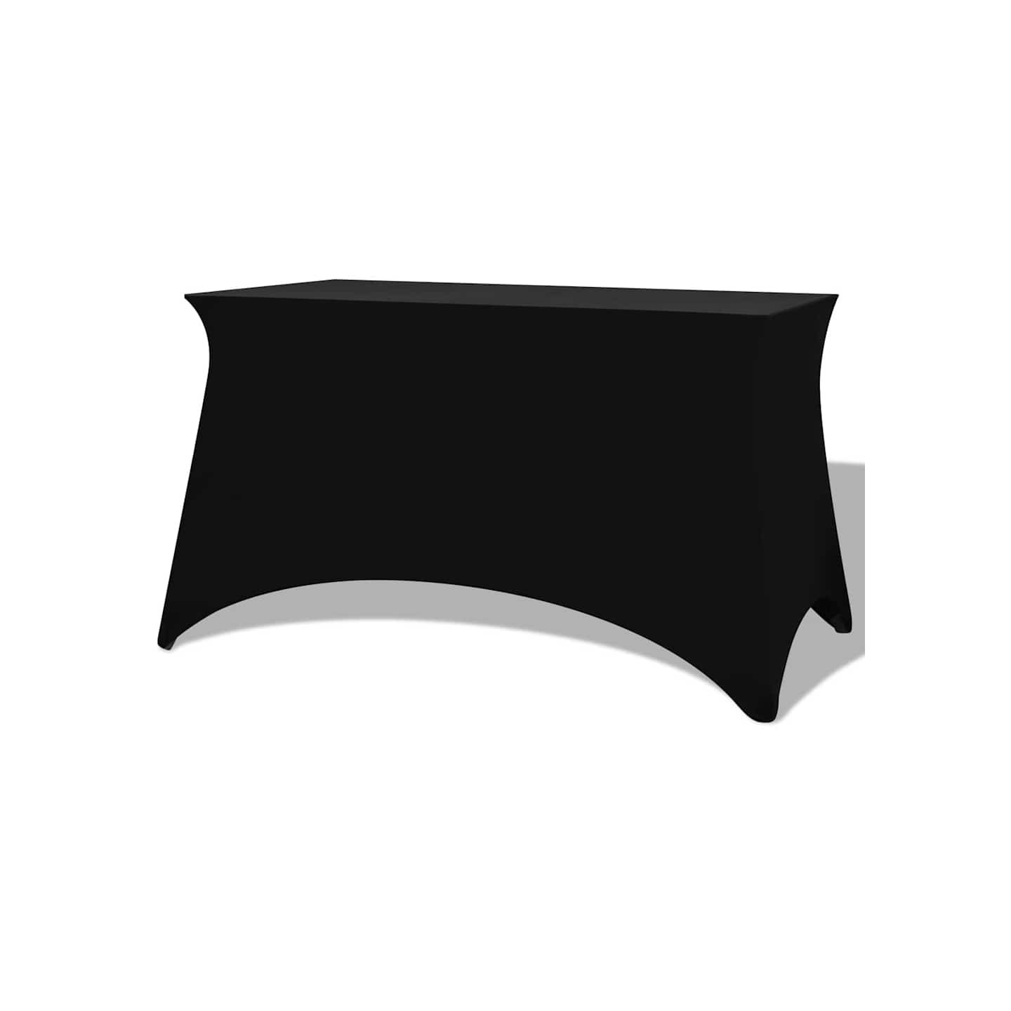 Housses extensibles pour table 2 pièces 120 x 60,5 x 74 cm Noir