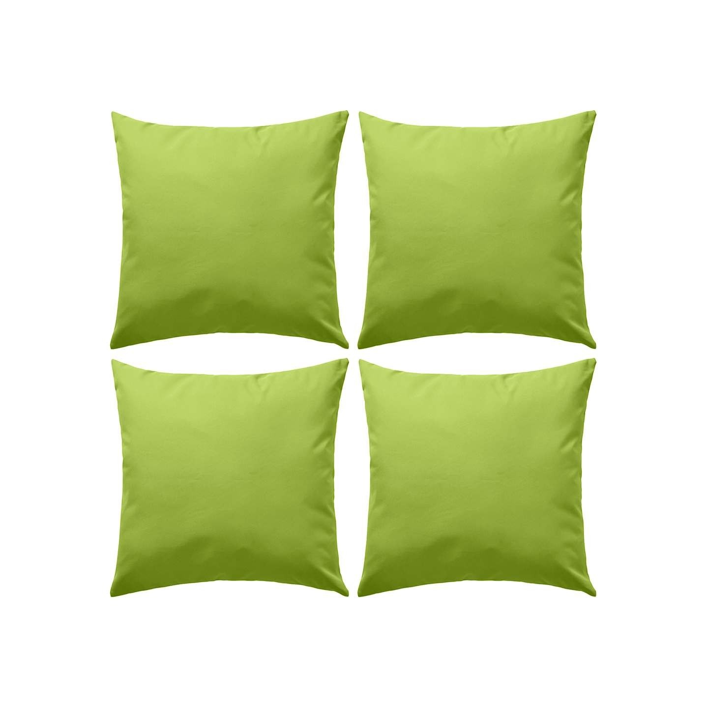Oreiller d'extérieur lot de 4 45 x 45 cm Vert pomme