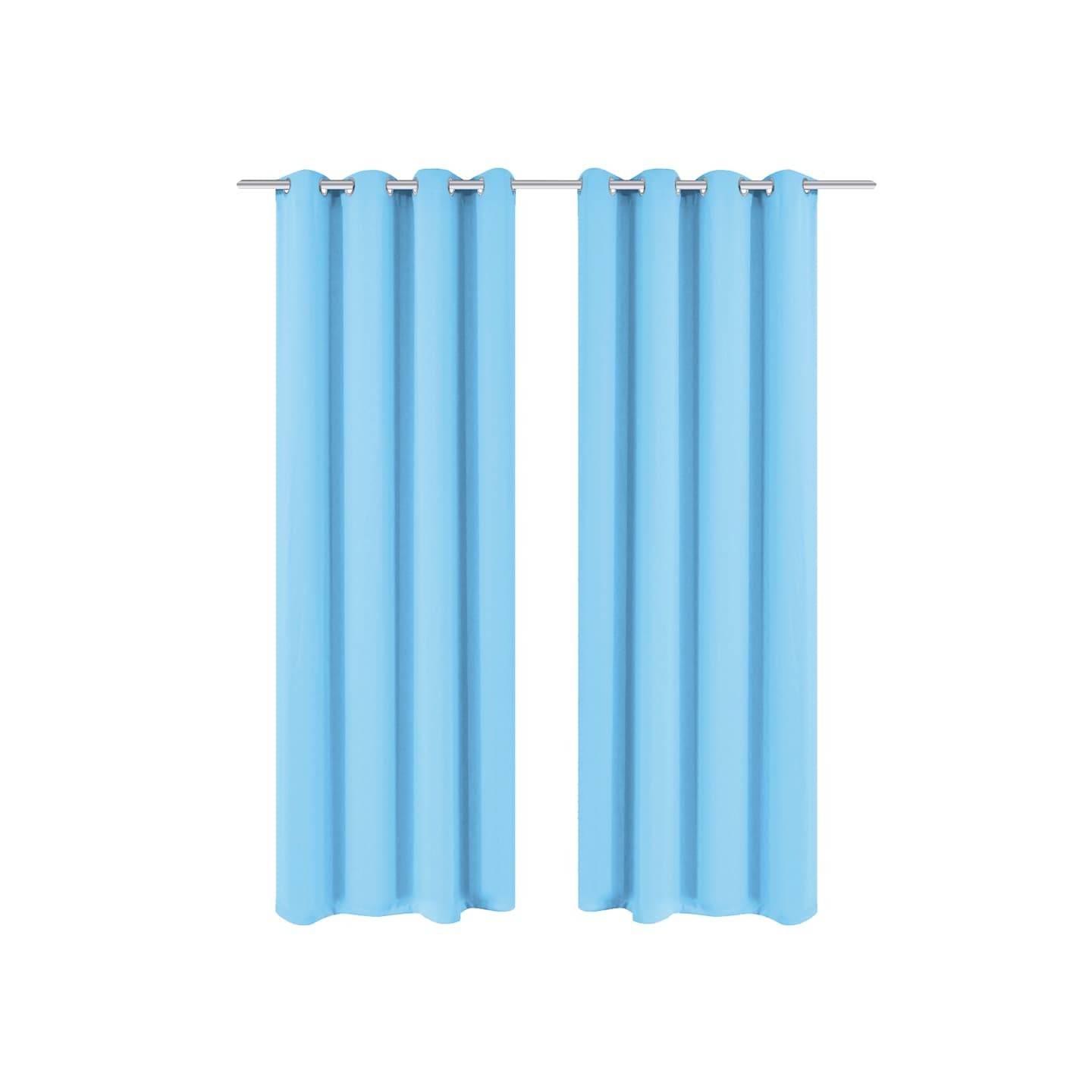 Rideau avec œillets métalliques 2 pcs 135 x 175 cm Turquoise