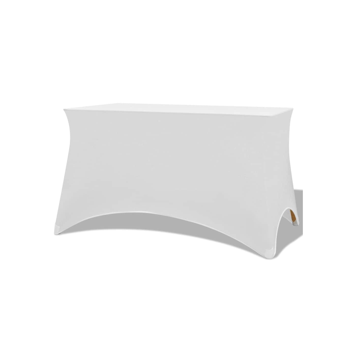Housses extensibles pour table 2 pièces 183 x 76 x 74 cm Blanc