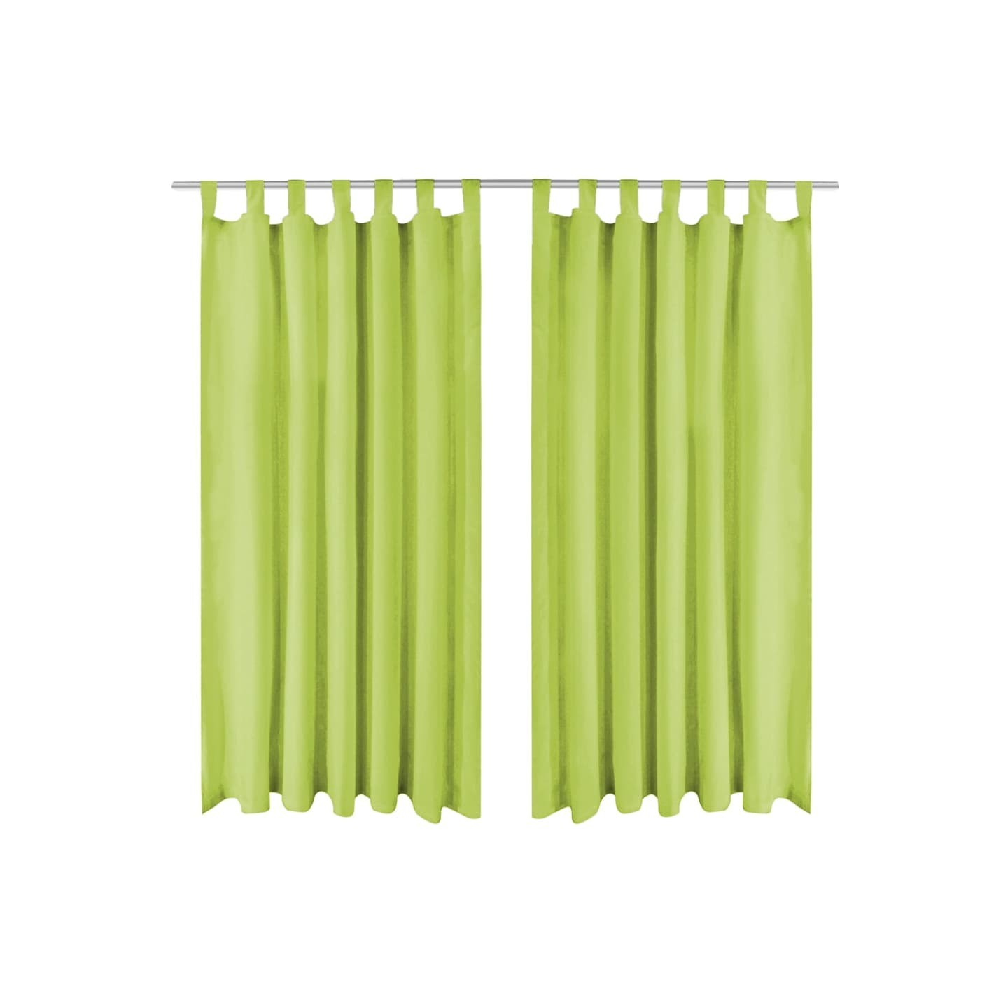 Rideau occultant avec boucles 2 pcs 140 x 175 cm Vert