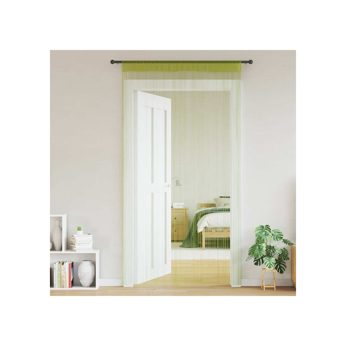 Rideau en fils 2 pcs 140 x 250 cm Vert