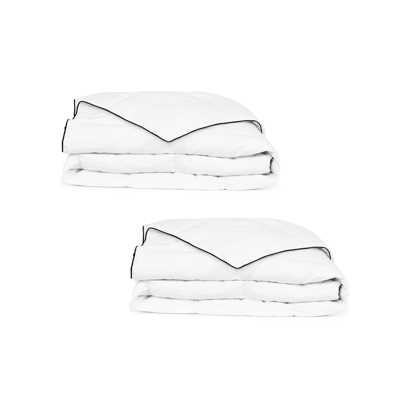 Couette en duvet d'hiver 2 pcs 155 x 220 cm