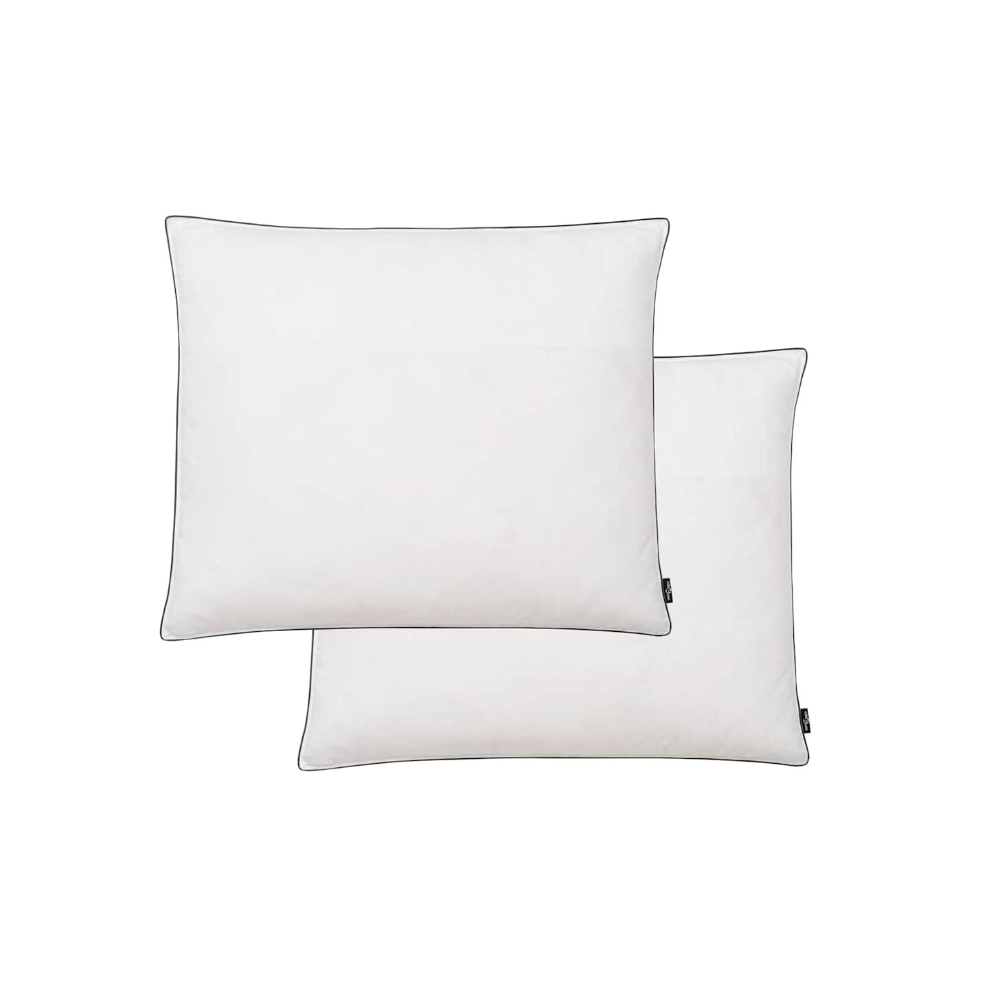 Oreiller lot de 2 Remplissage de duvet 70 x 60 cm Blanc
