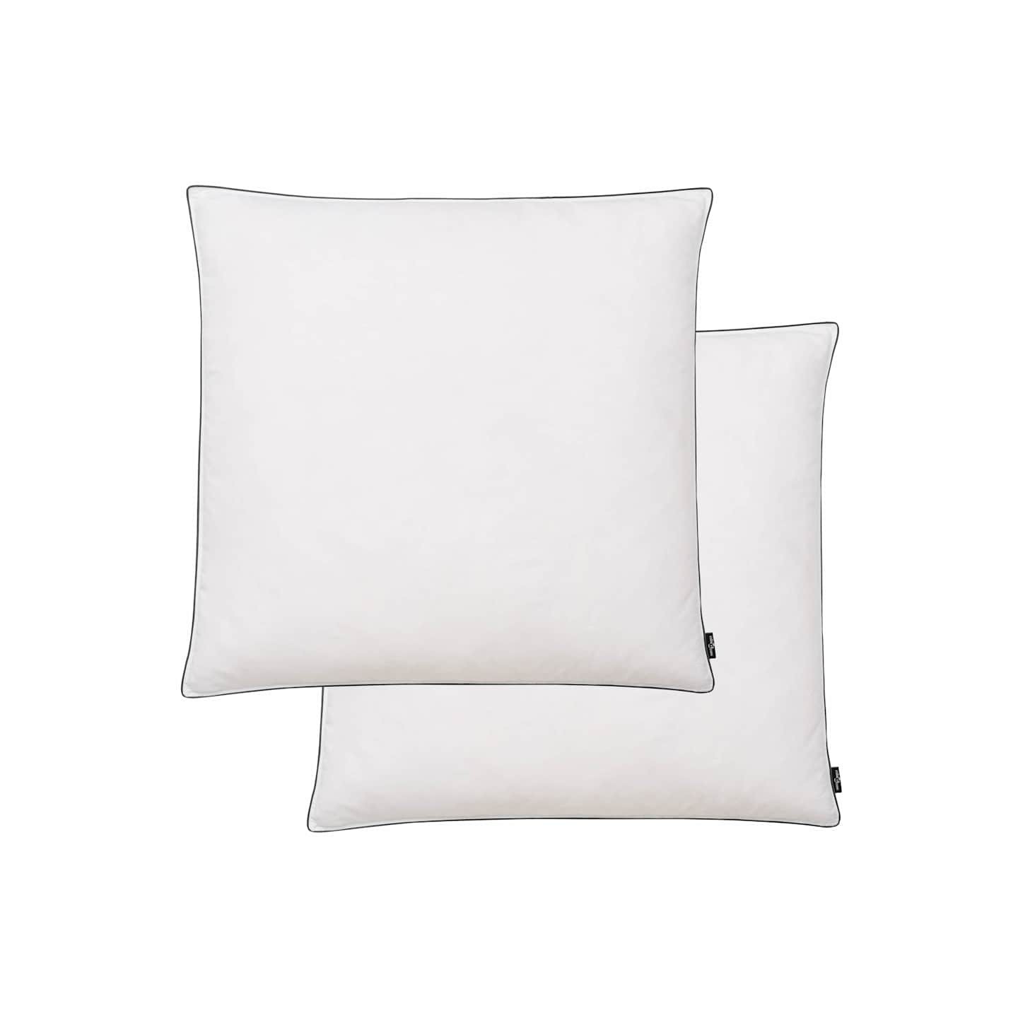 Oreiller lot de 2 Remplissage de duvet léger 80 x 80 cm Blanc
