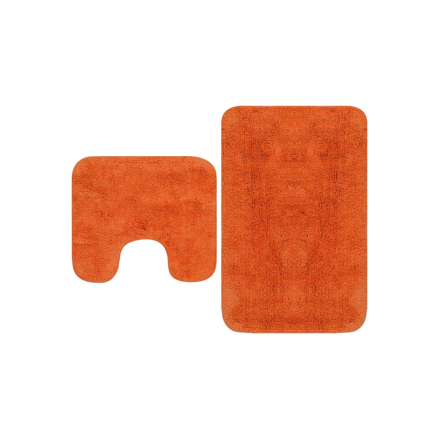Tapis de salle de bain 2 pcs Tissu Orange