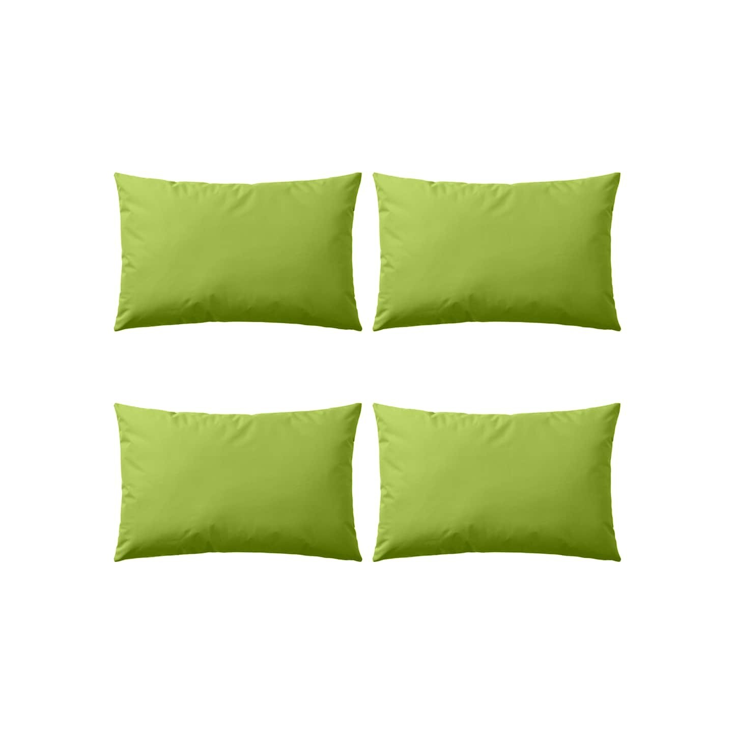 Oreiller d'extérieur lot de 4 60 x 40 cm Vert pomme
