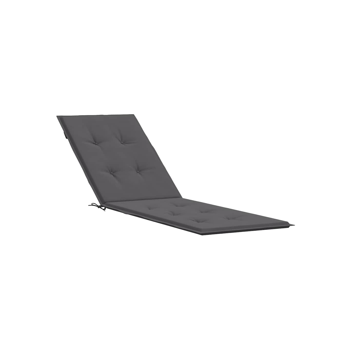 Coussin de chaise de terrasse anthracite (75+105)x50x4 cm