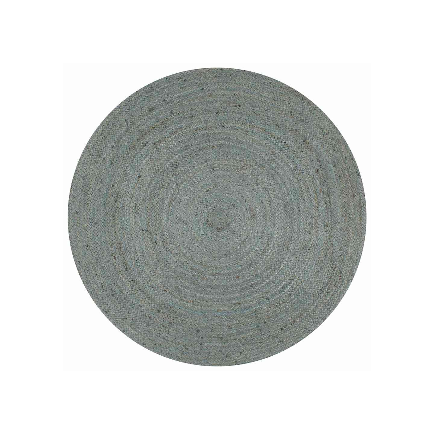 Tapis fait à la main Jute Rond 150 cm Vert olive