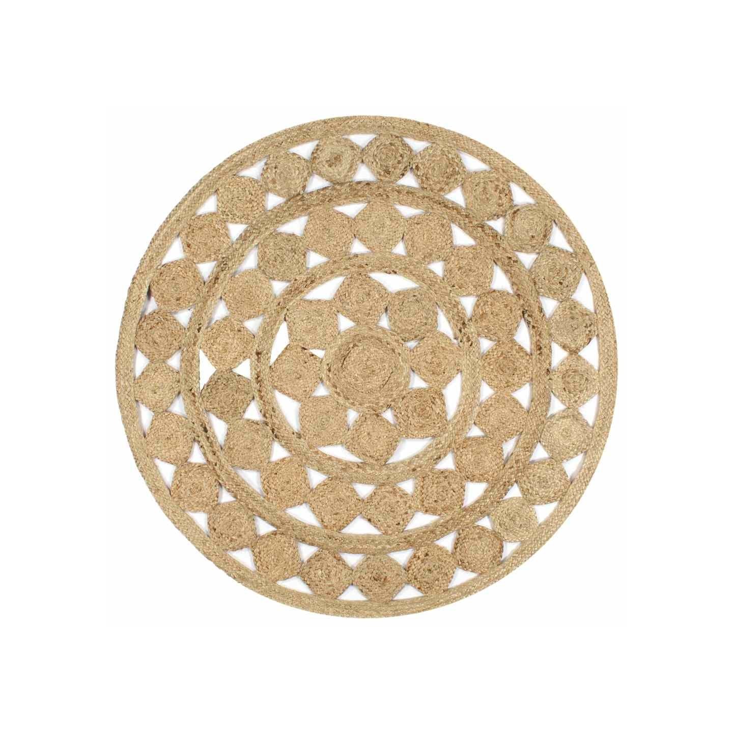 Tapis fait à la main Jute tressée 120 cm