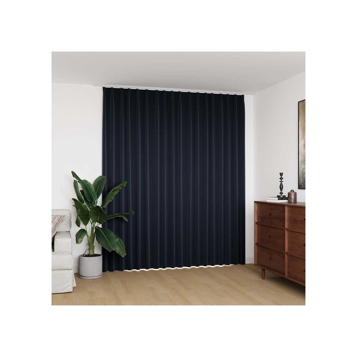 Rideau occultant avec crochets Anthracite 290x245 cm