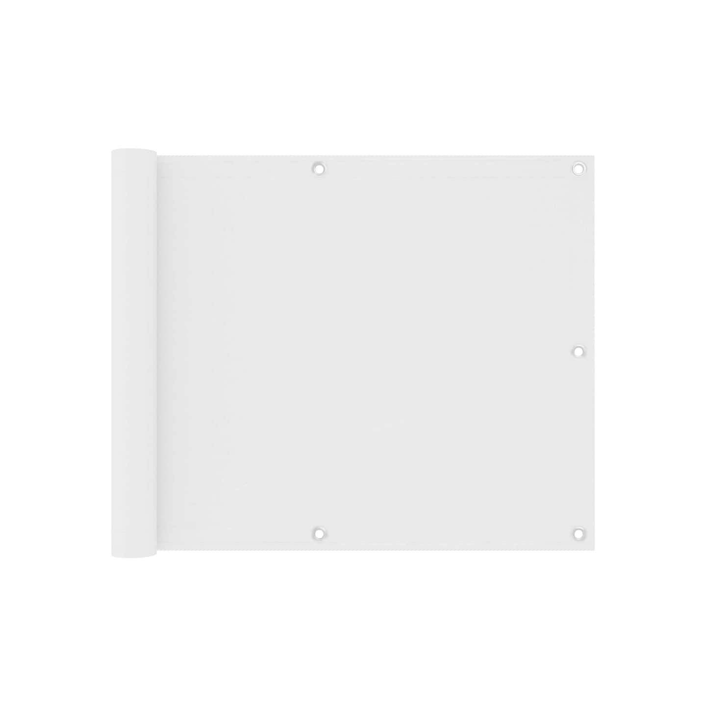Écran de balcon Blanc 75x300 cm Tissu Oxford