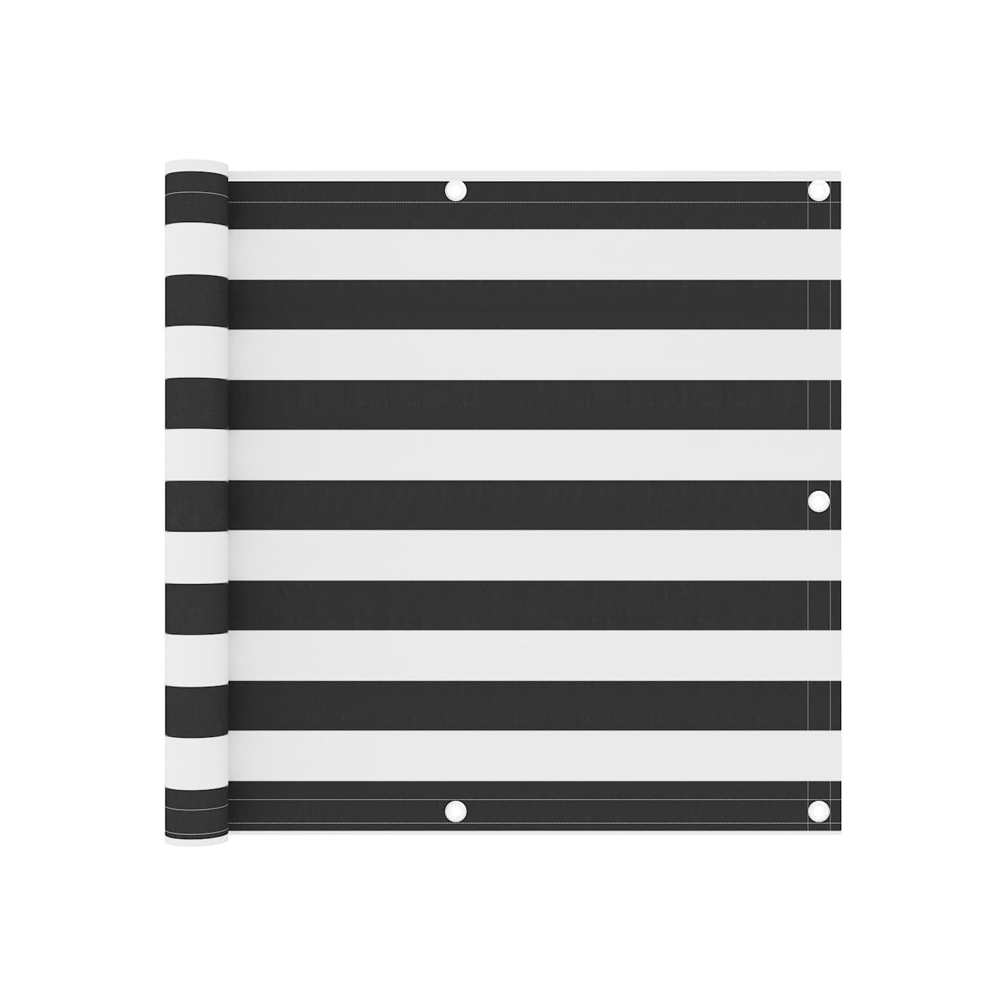 Écran de balcon Anthracite et blanc 90x300 cm Tissu Oxford