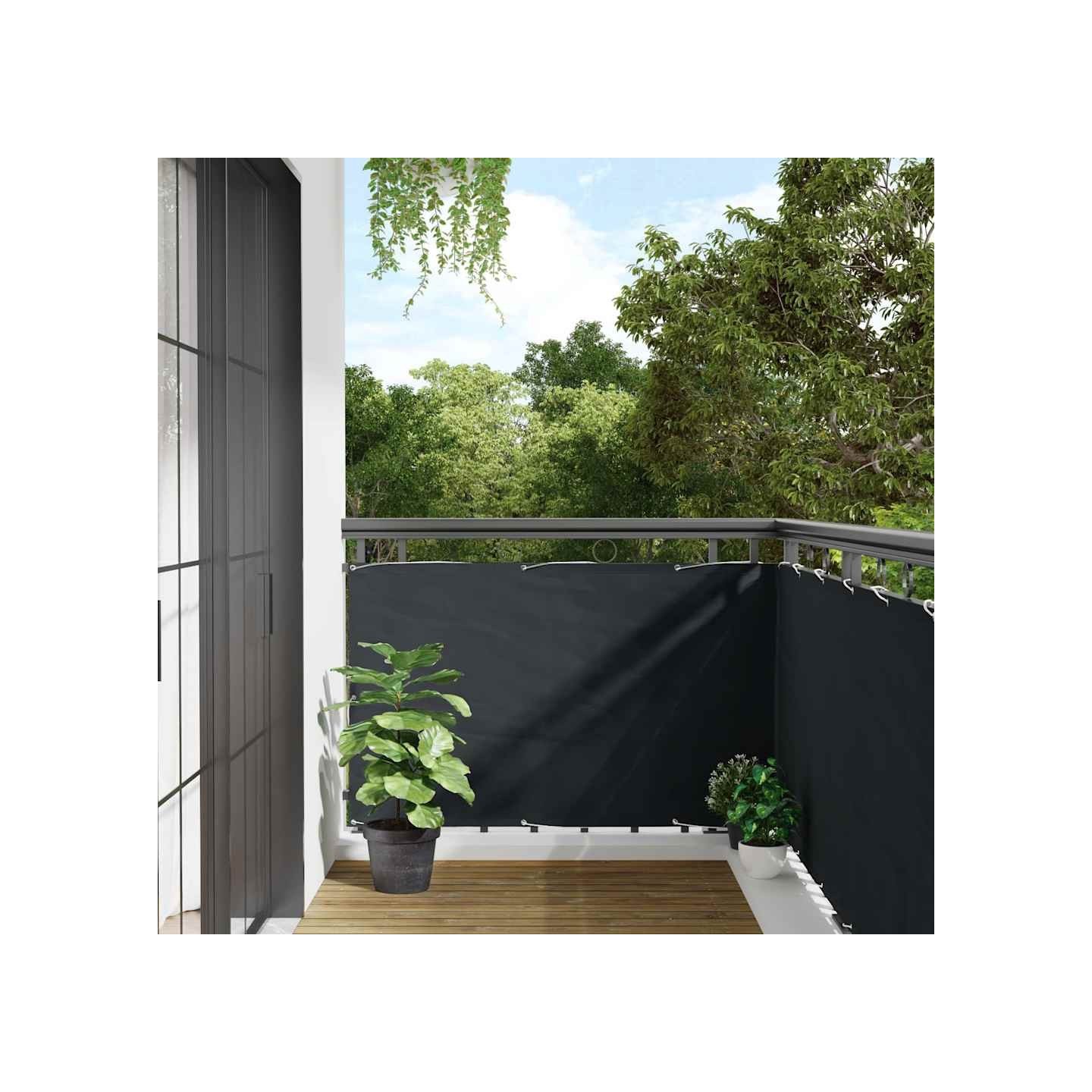 Écran de balcon Anthracite 90x500 cm Tissu Oxford