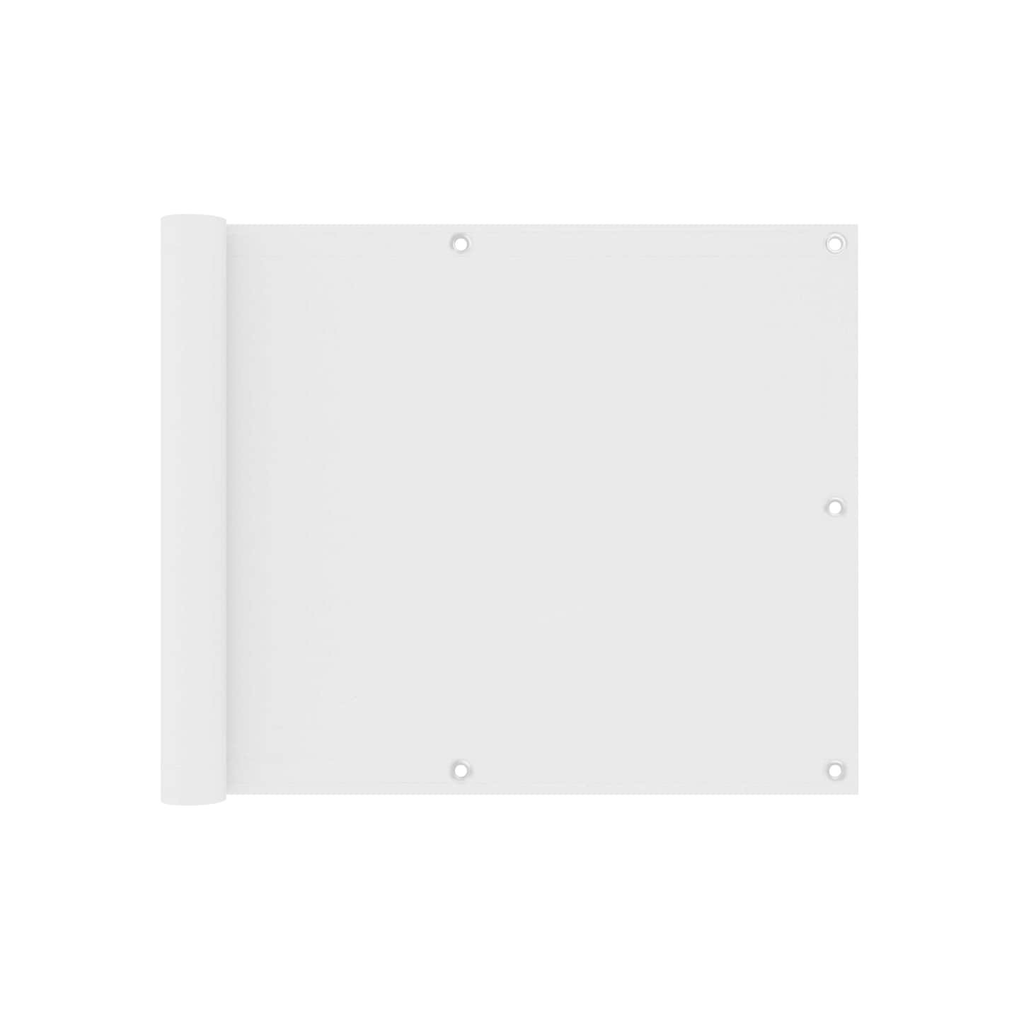 Écran de balcon Blanc 75x500 cm Tissu Oxford
