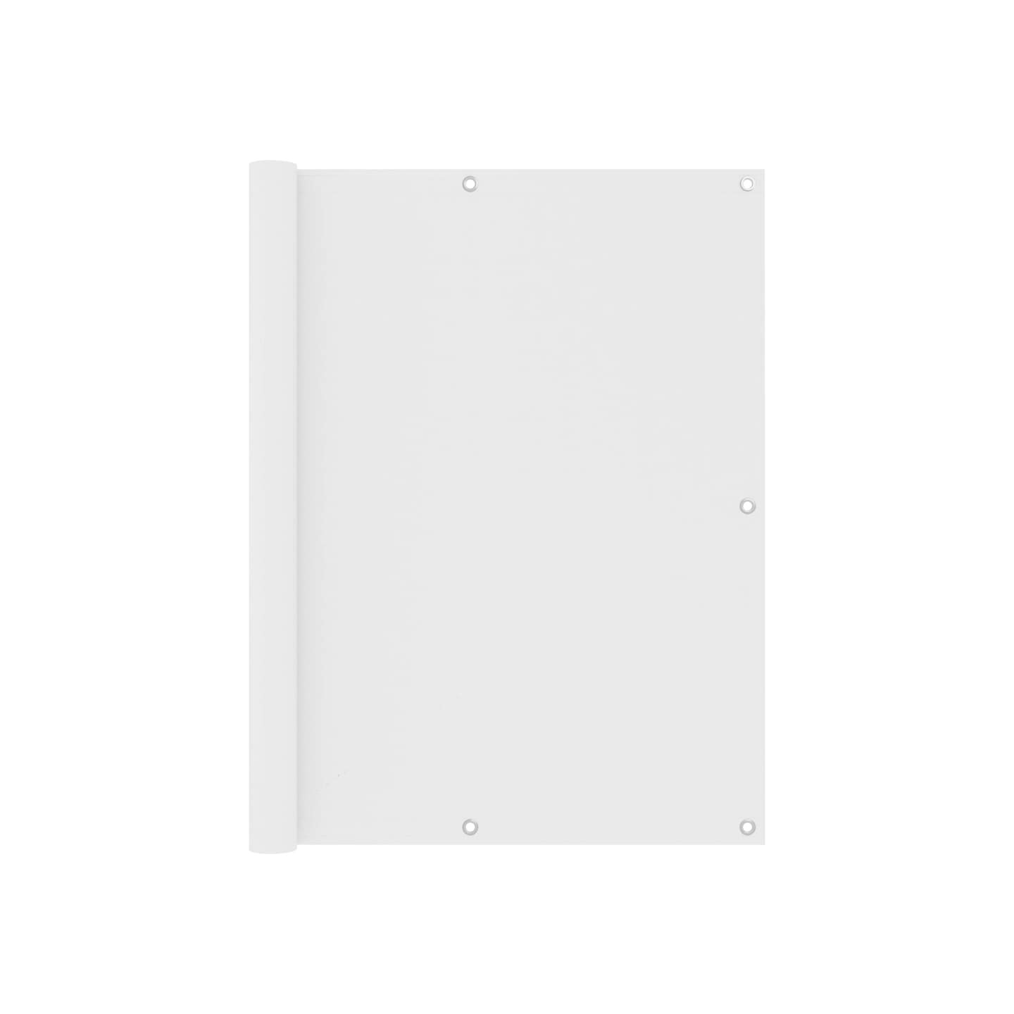 Écran de balcon Blanc 120x600 cm Tissu Oxford