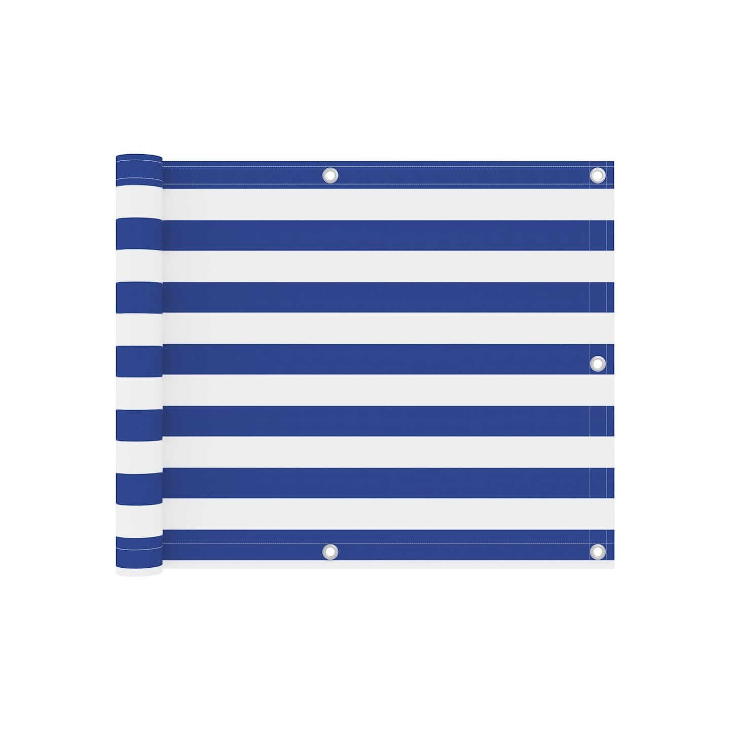 Écran de balcon Blanc et bleu 75x300 cm Tissu Oxford