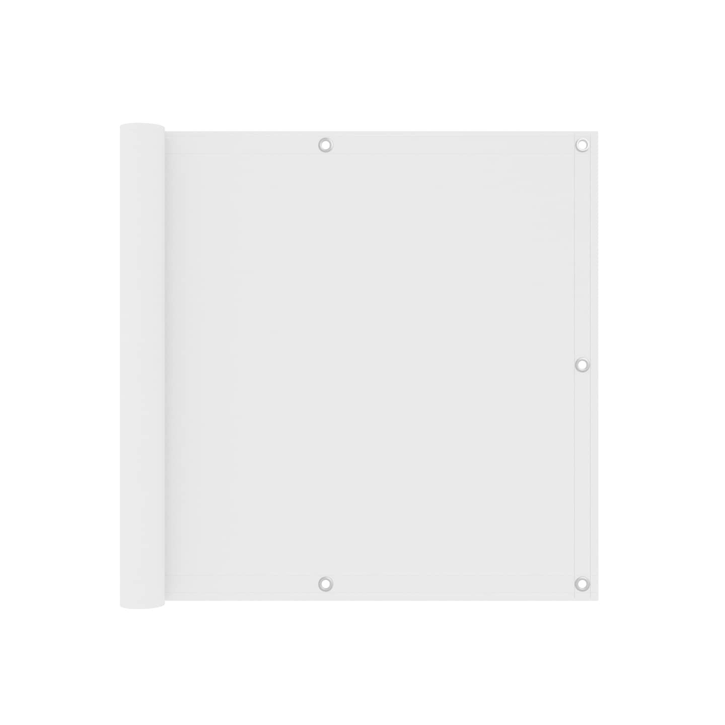 Écran de balcon Blanc 90x500 cm Tissu Oxford