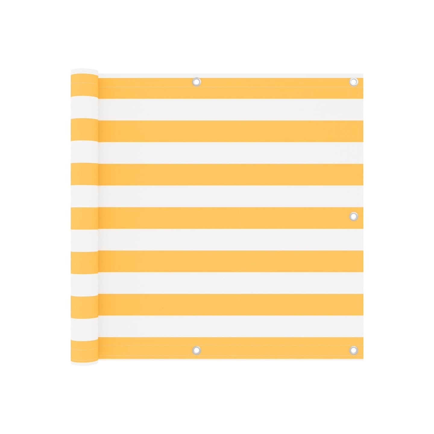 Écran de balcon Blanc et jaune 90x600 cm Tissu Oxford