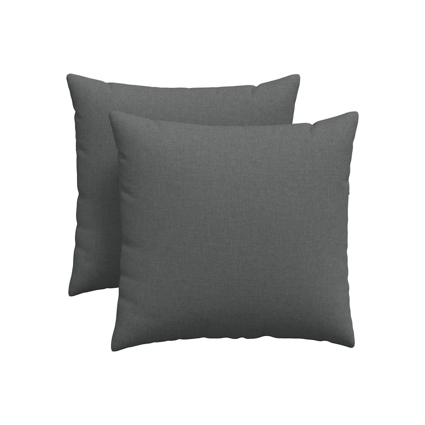 Coussins de canapé 2 pc tissu Gris foncé 45 x 45 cm