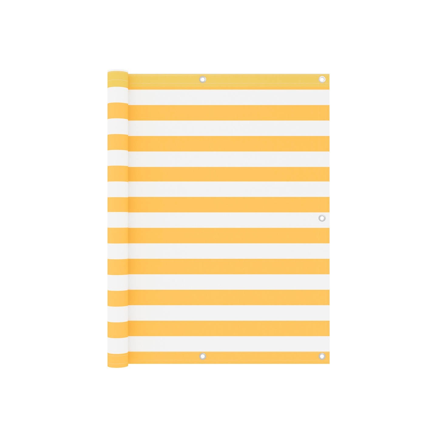 Écran de balcon Blanc et jaune 120x400 cm Tissu Oxford