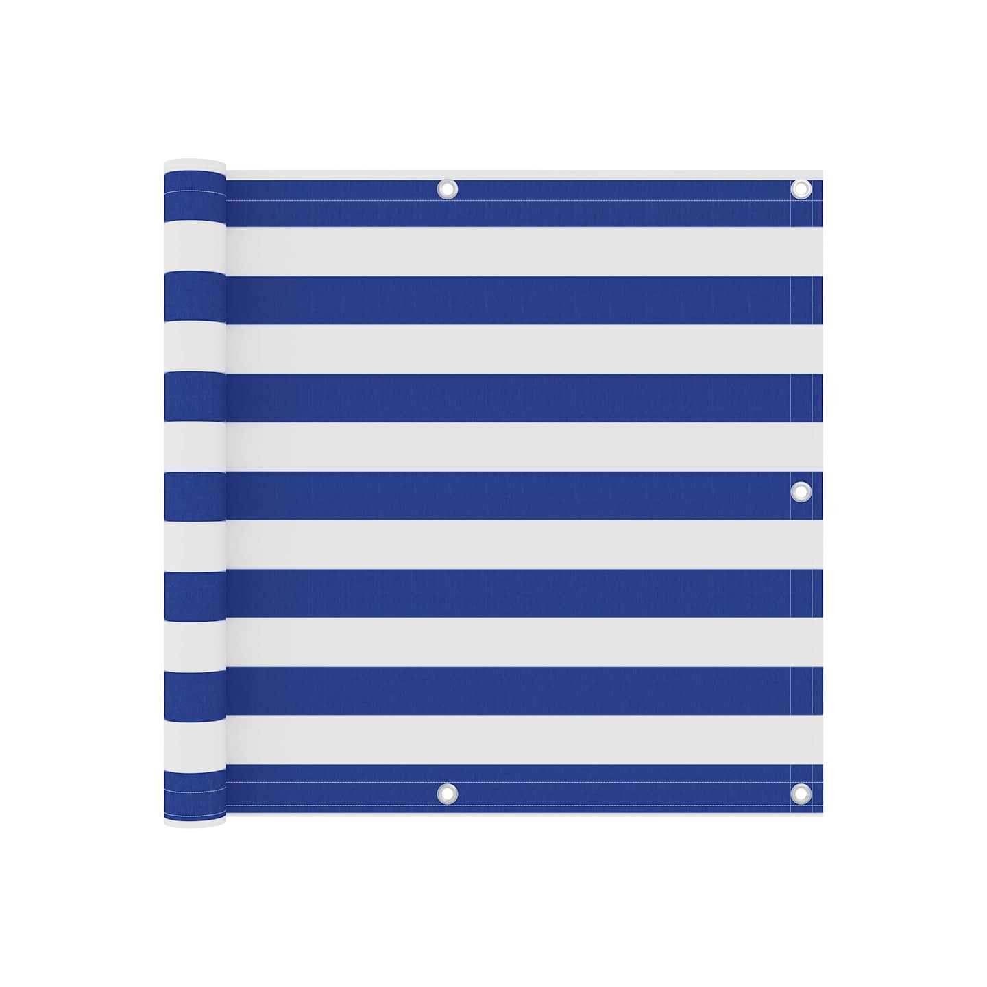 Écran de balcon Blanc et bleu 90x300 cm Tissu Oxford