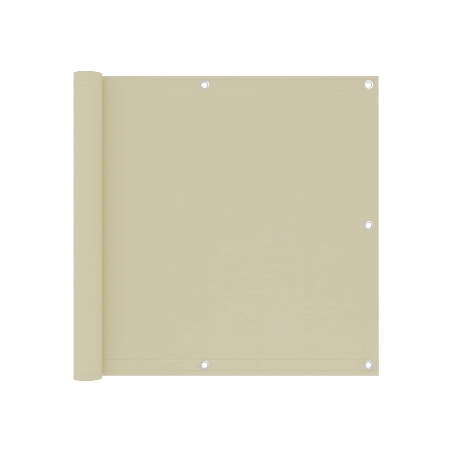 Écran de balcon Crème 90x500 cm Tissu Oxford