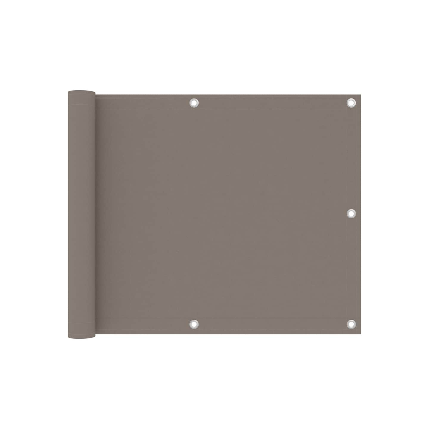 Écran de balcon Taupe 75x300 cm Tissu Oxford