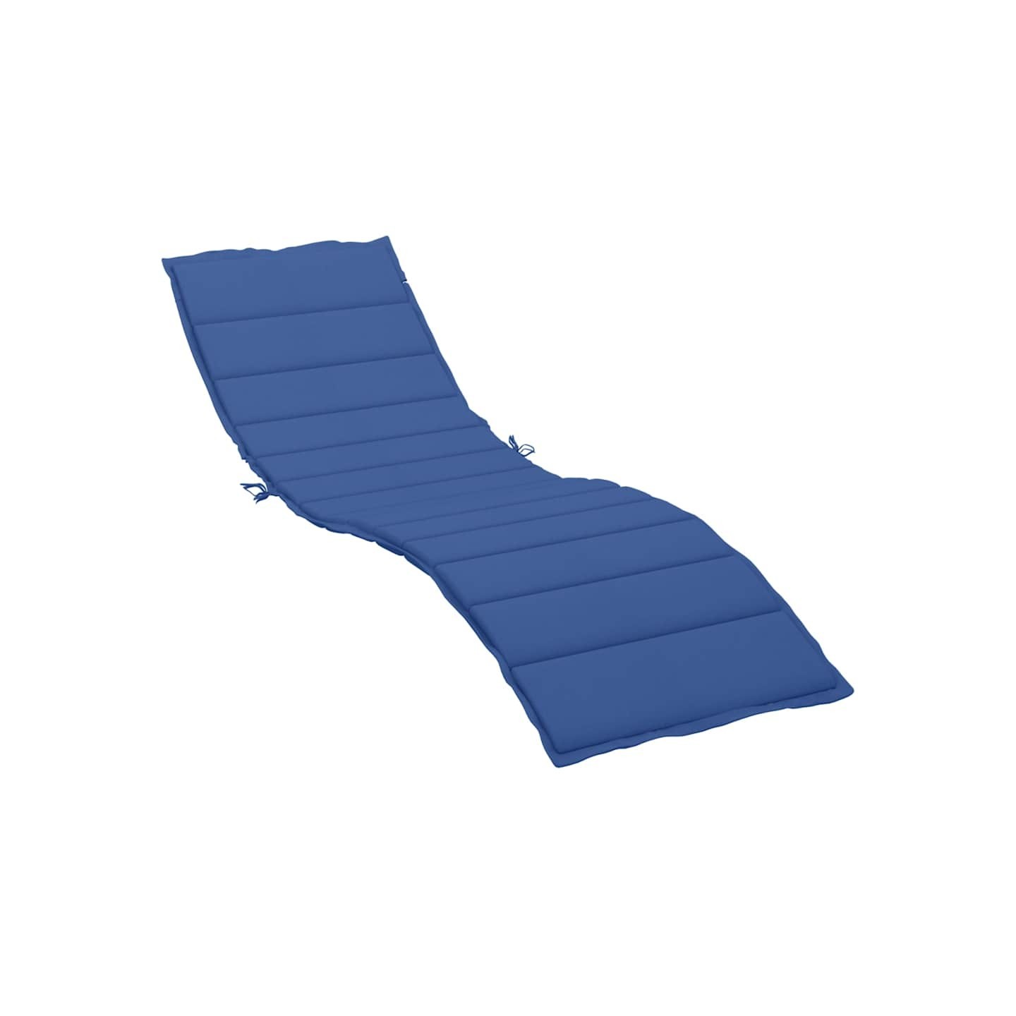 Coussin de chaise longue bleu royal 200x60x3 cm tissu oxford