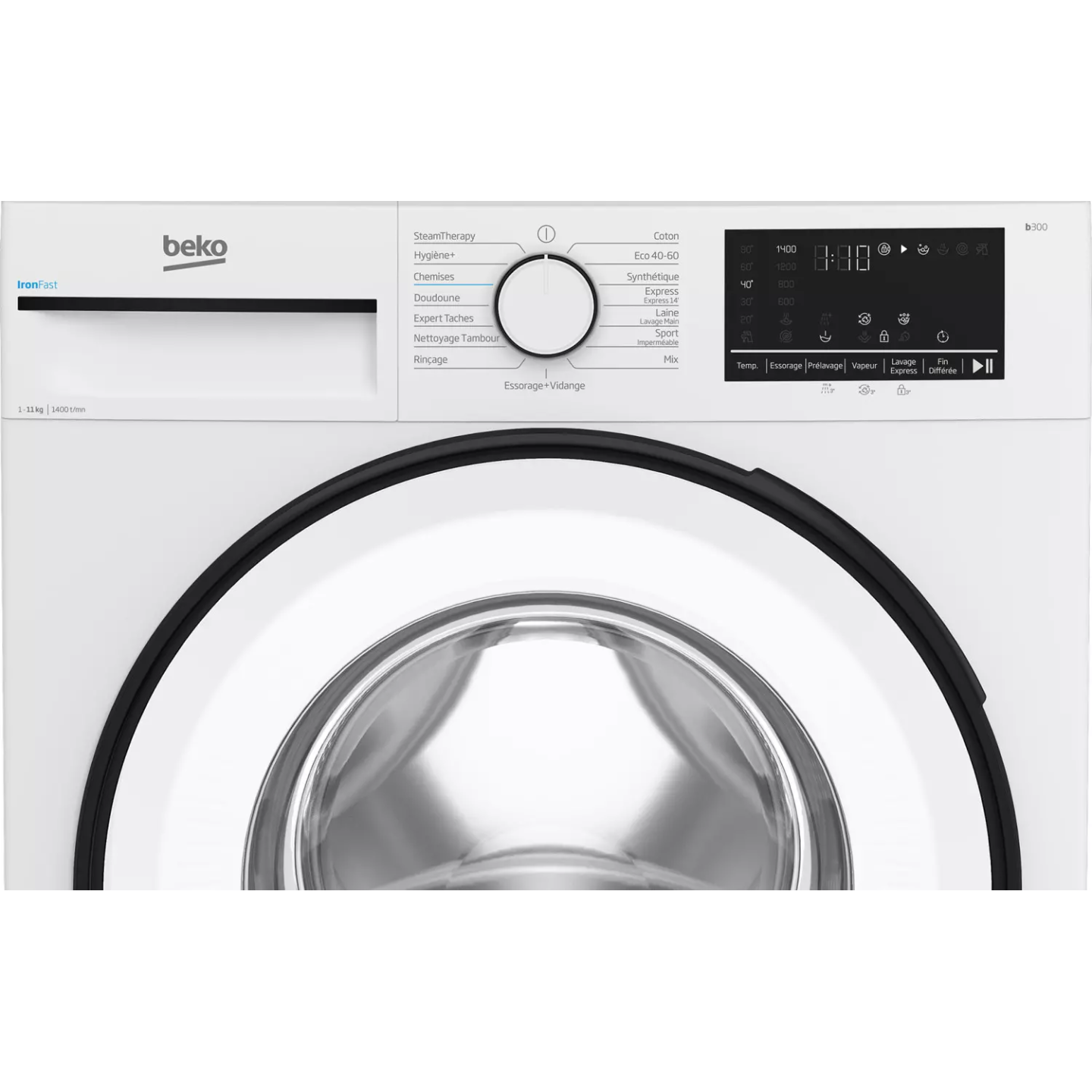 Lave-linge Beko B3WFT51140W 11 kg 1400 tr vapeur | Nimestore