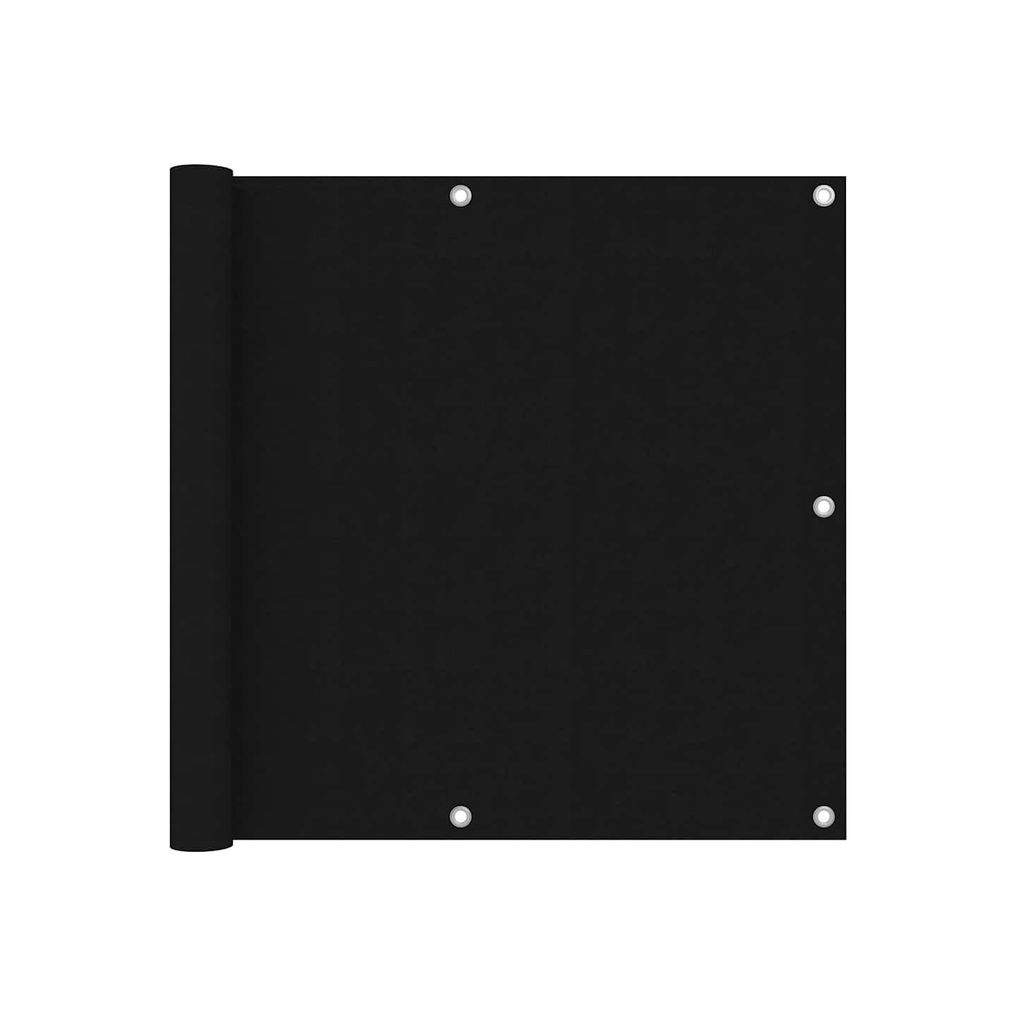 Écran de balcon Noir 90x300 cm Tissu Oxford